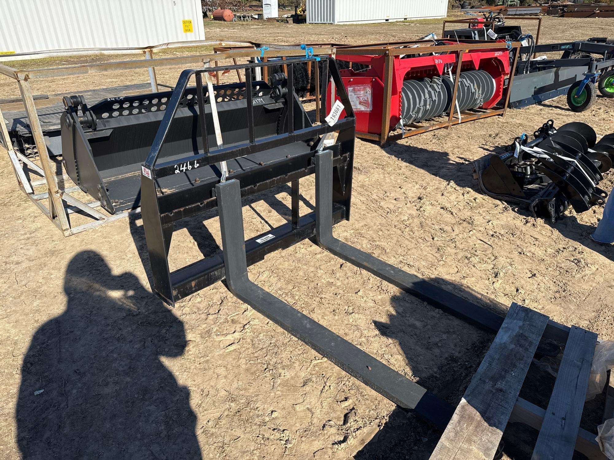 UNUSED KIVEL QUICK ATTACH PALLET FORKS W/ 48" FORK (A58376)