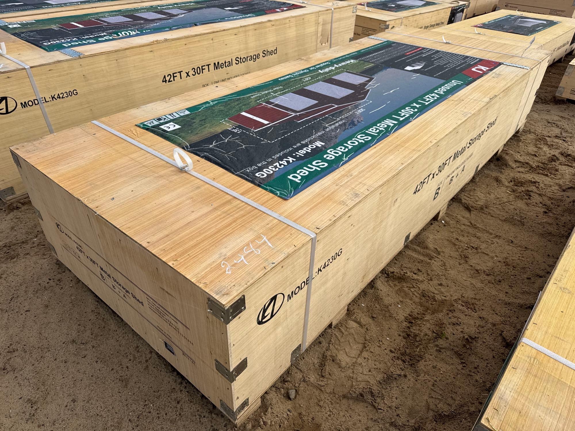 UNUSED KJ K4230G-42' X 30' METAL STORAGE SHED (A60432)