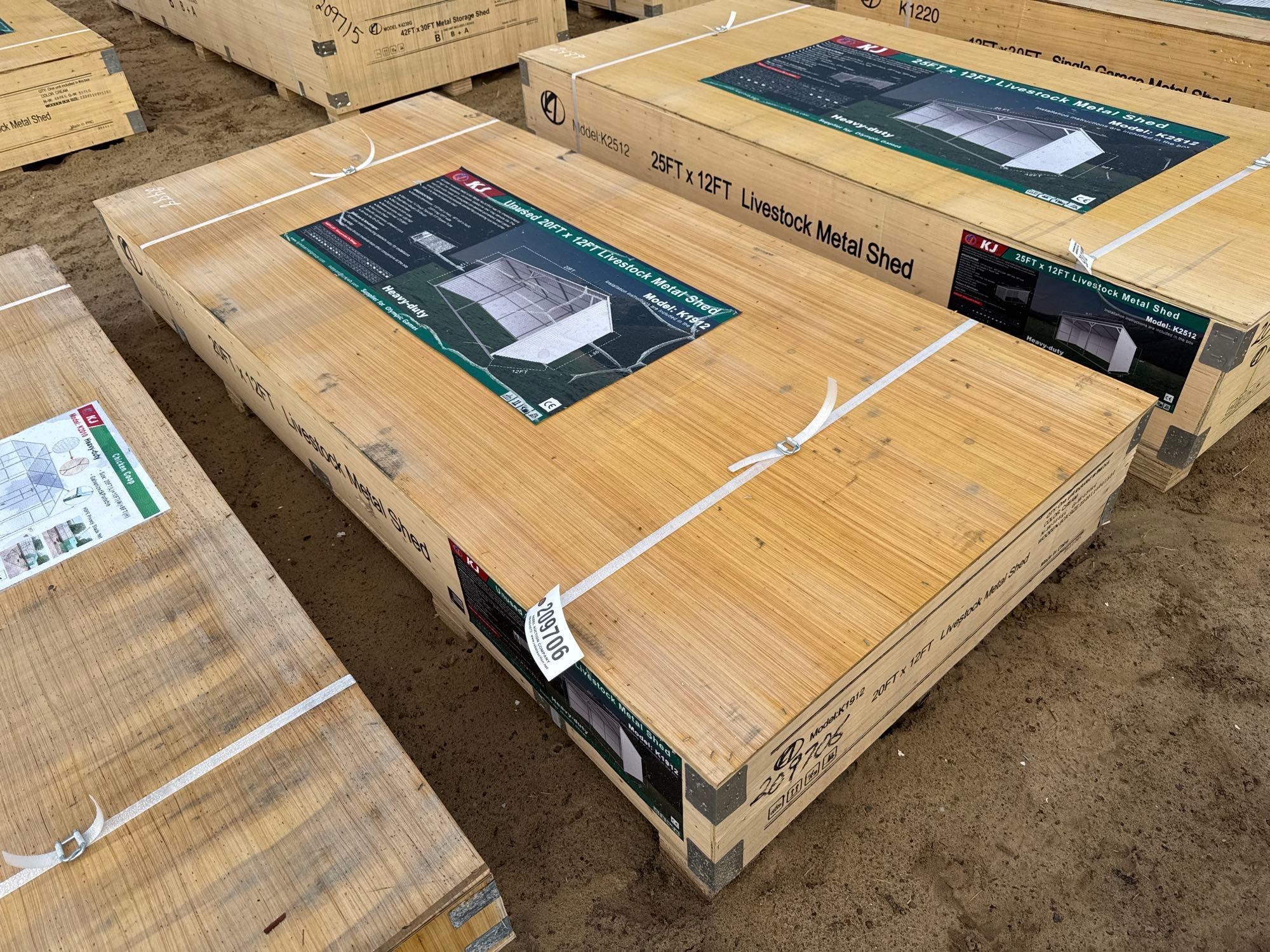 UNUSED KJ K1912 - 20' X 12' LIVESTOCK METAL SHED (A60432)