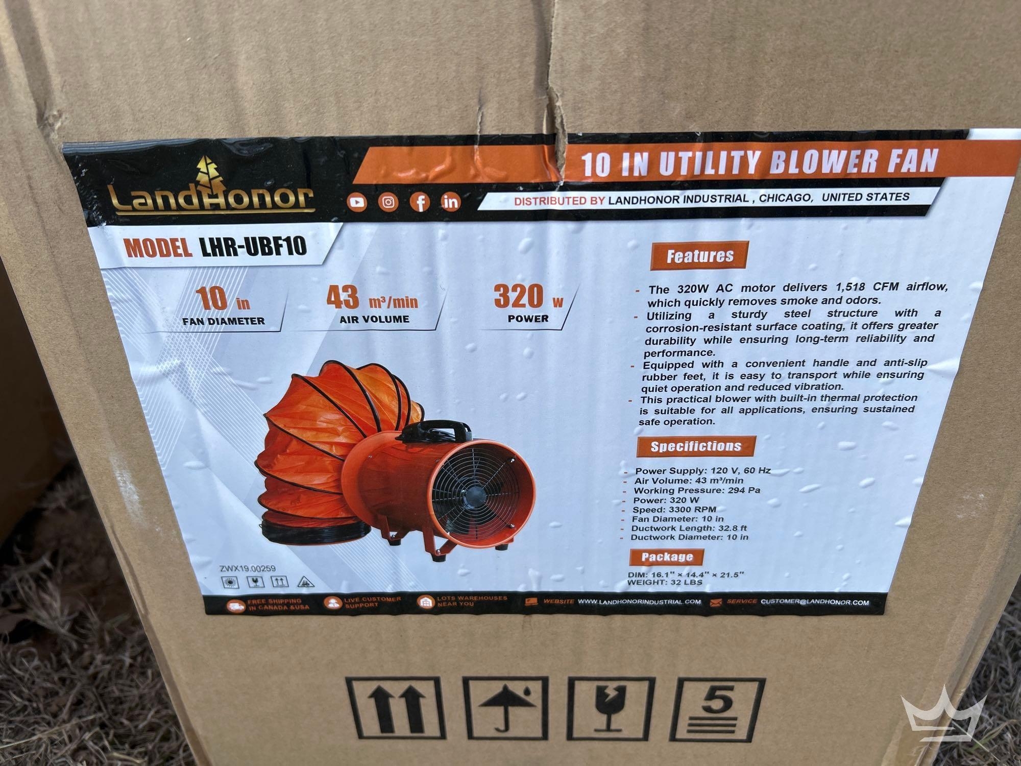 LandHonor LHR-UBF10 10in Utility Blower Fan (A60352)