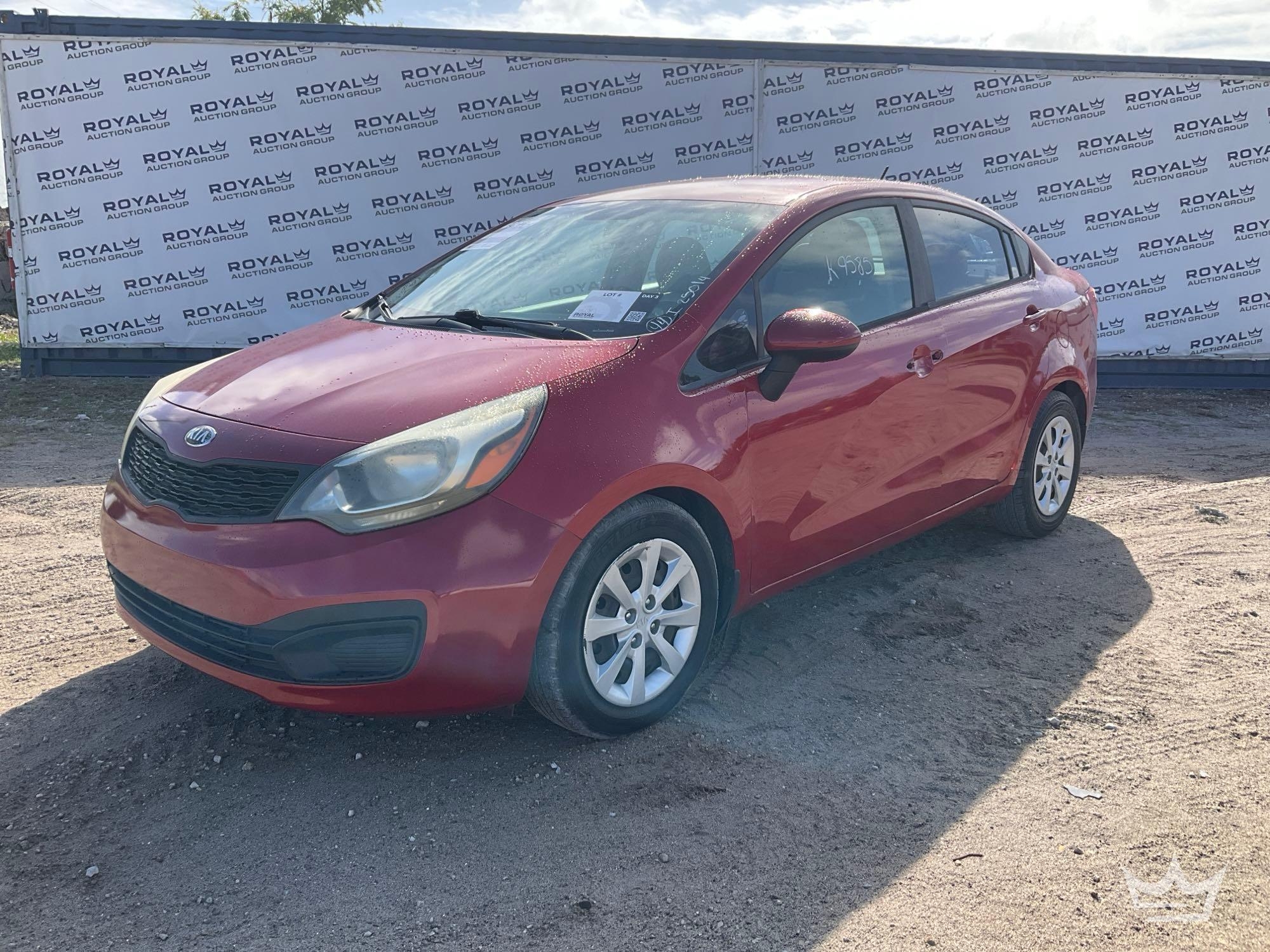 2013 Kia Rio Passenger Car, VIN # KNADM4A36D6319585 (A64557)
