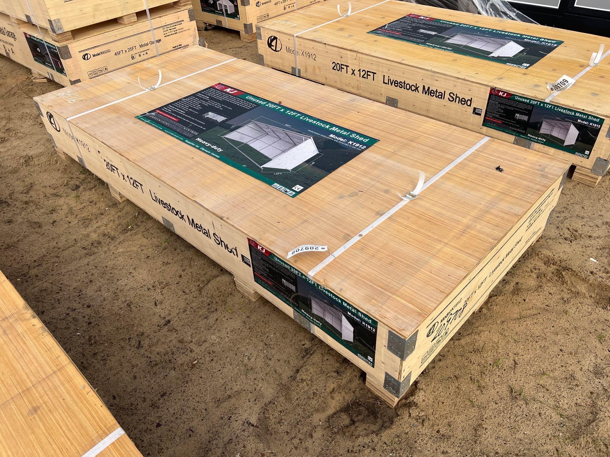 UNUSED KJ K1912 - 20' X 12' LIVESTOCK METAL SHED (A60432)