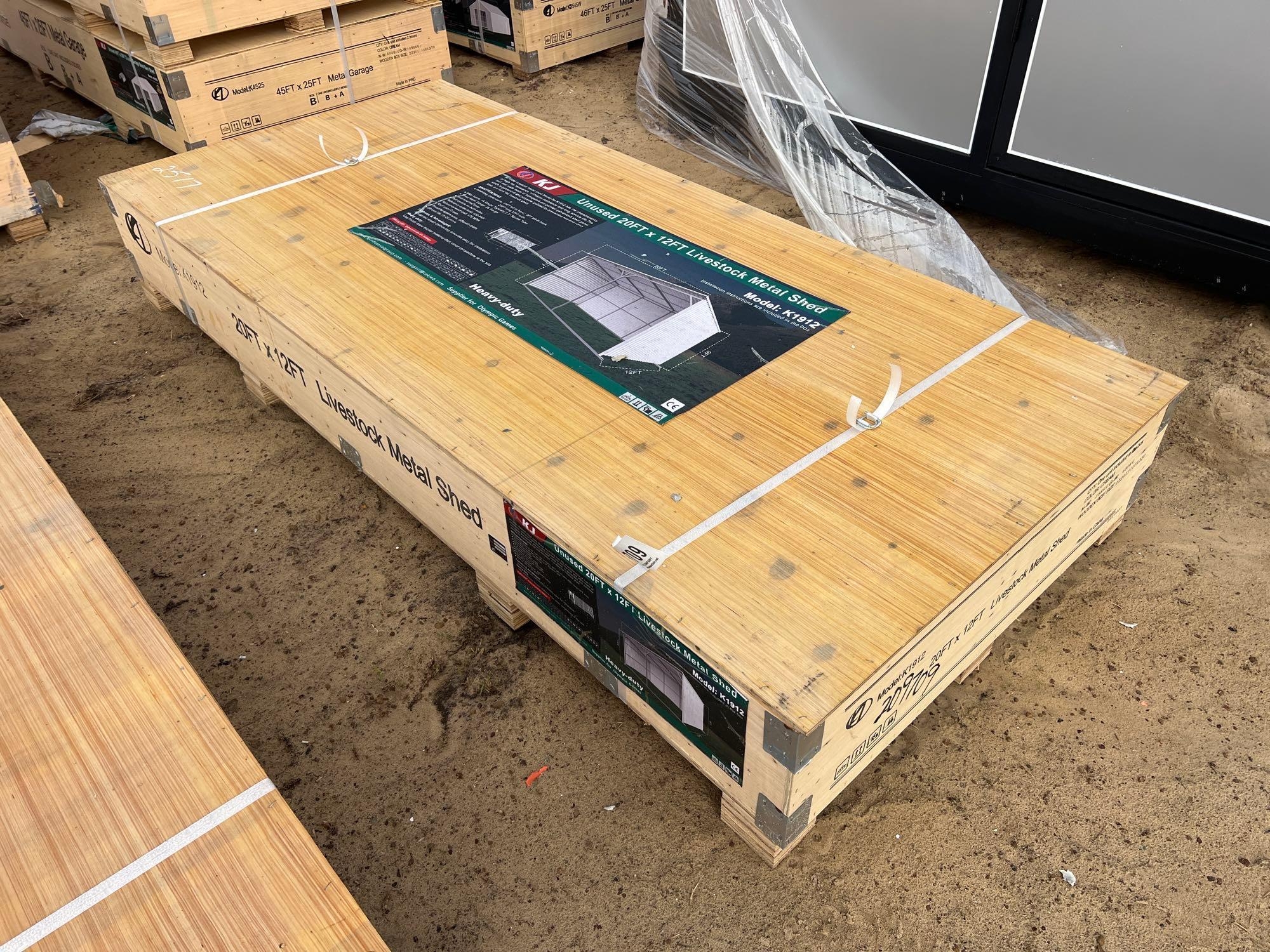 UNUSED KJ K1912 - 20' X 12' LIVESTOCK METAL SHED (A60432)