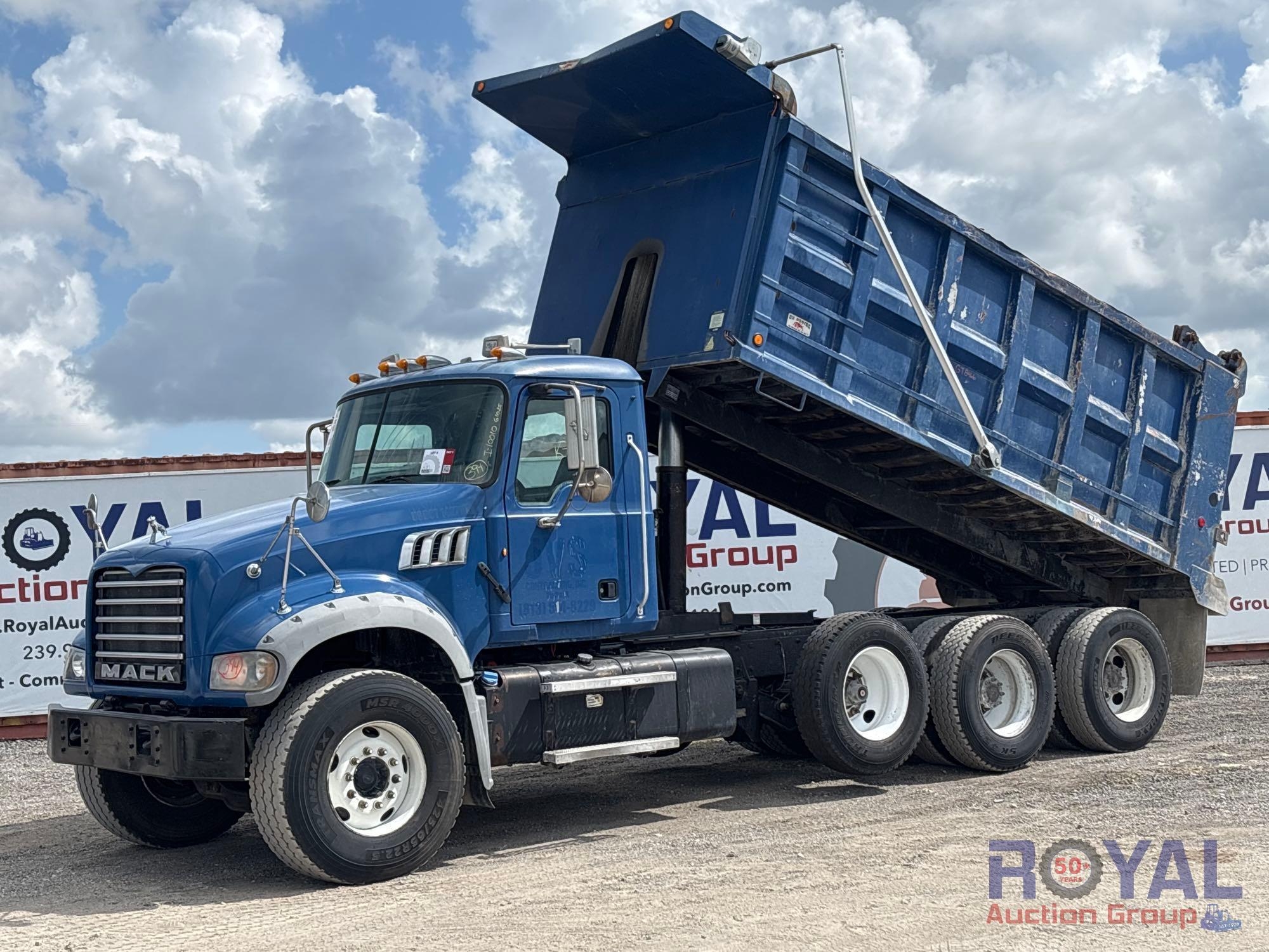 2012 Mack GU713 Granite Tri-Axle Dump Truck (A46683)