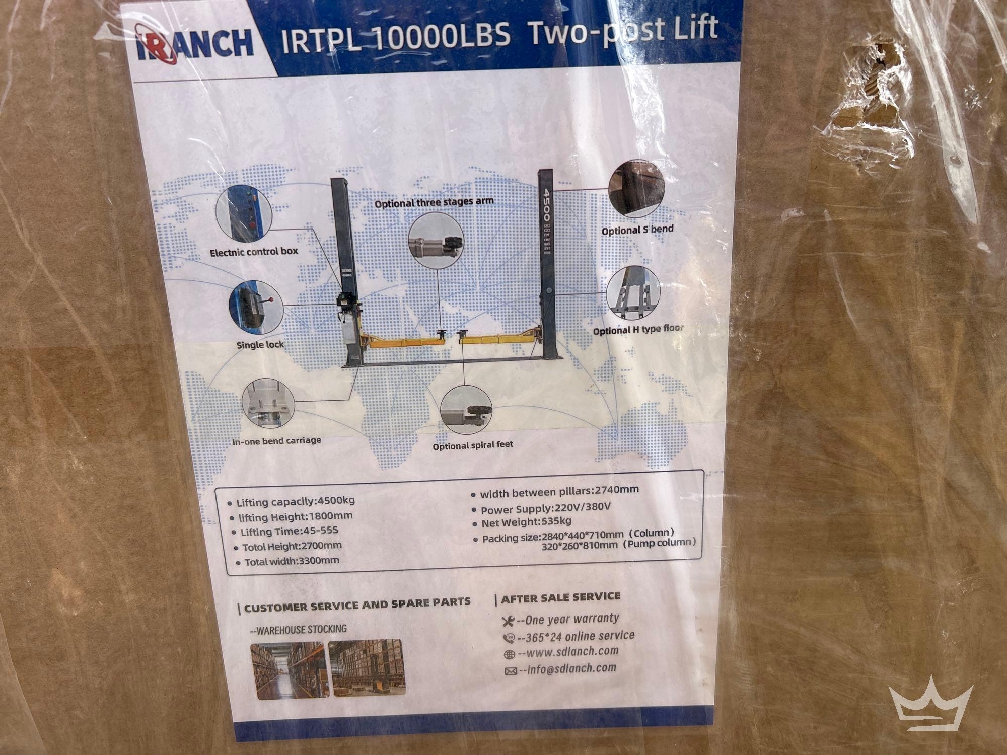 10000LBS Two Post Automotive lift (A64194)