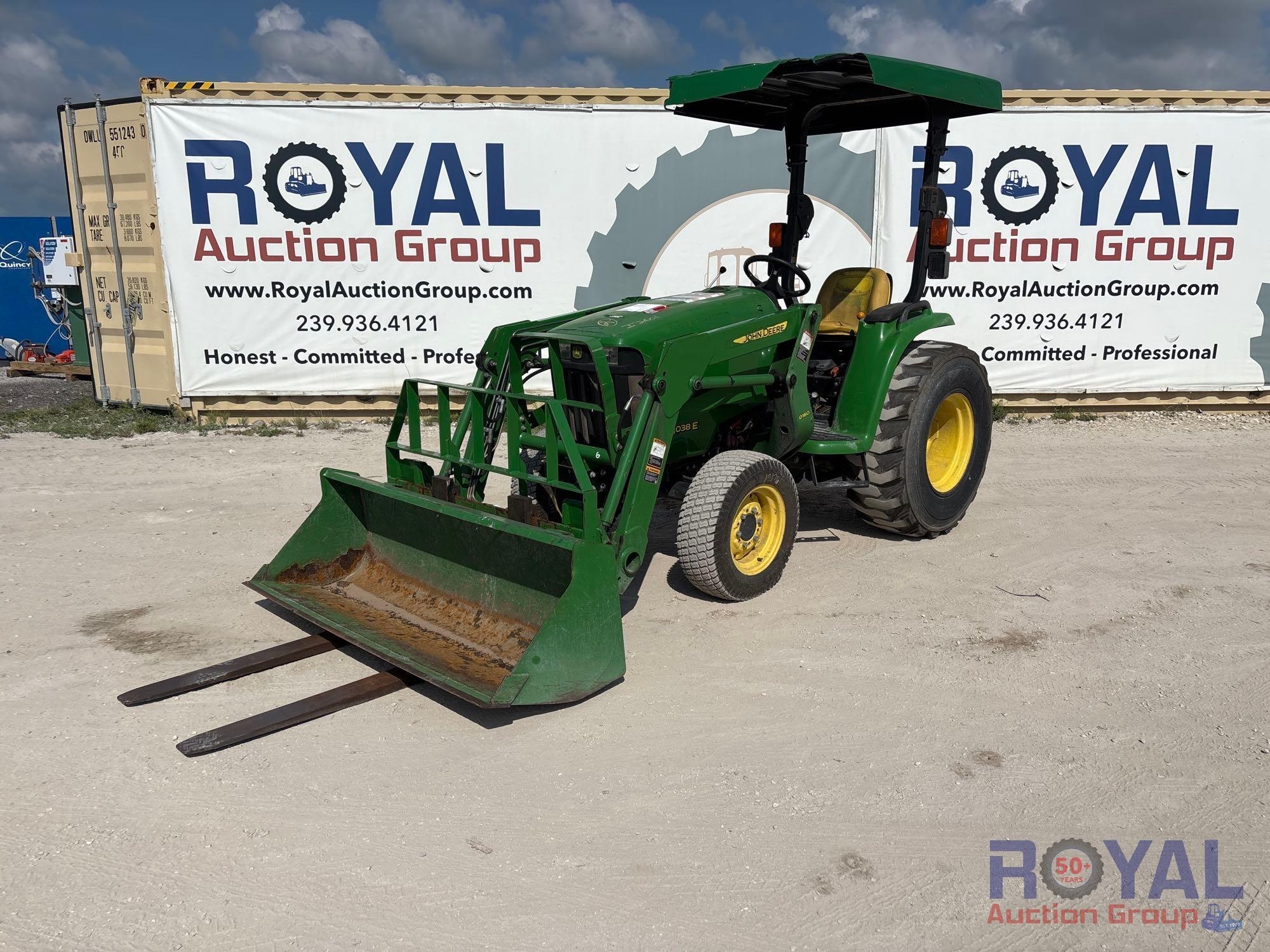 2016 John Deere 3038E Front Loader Utility Tractor (A46683)