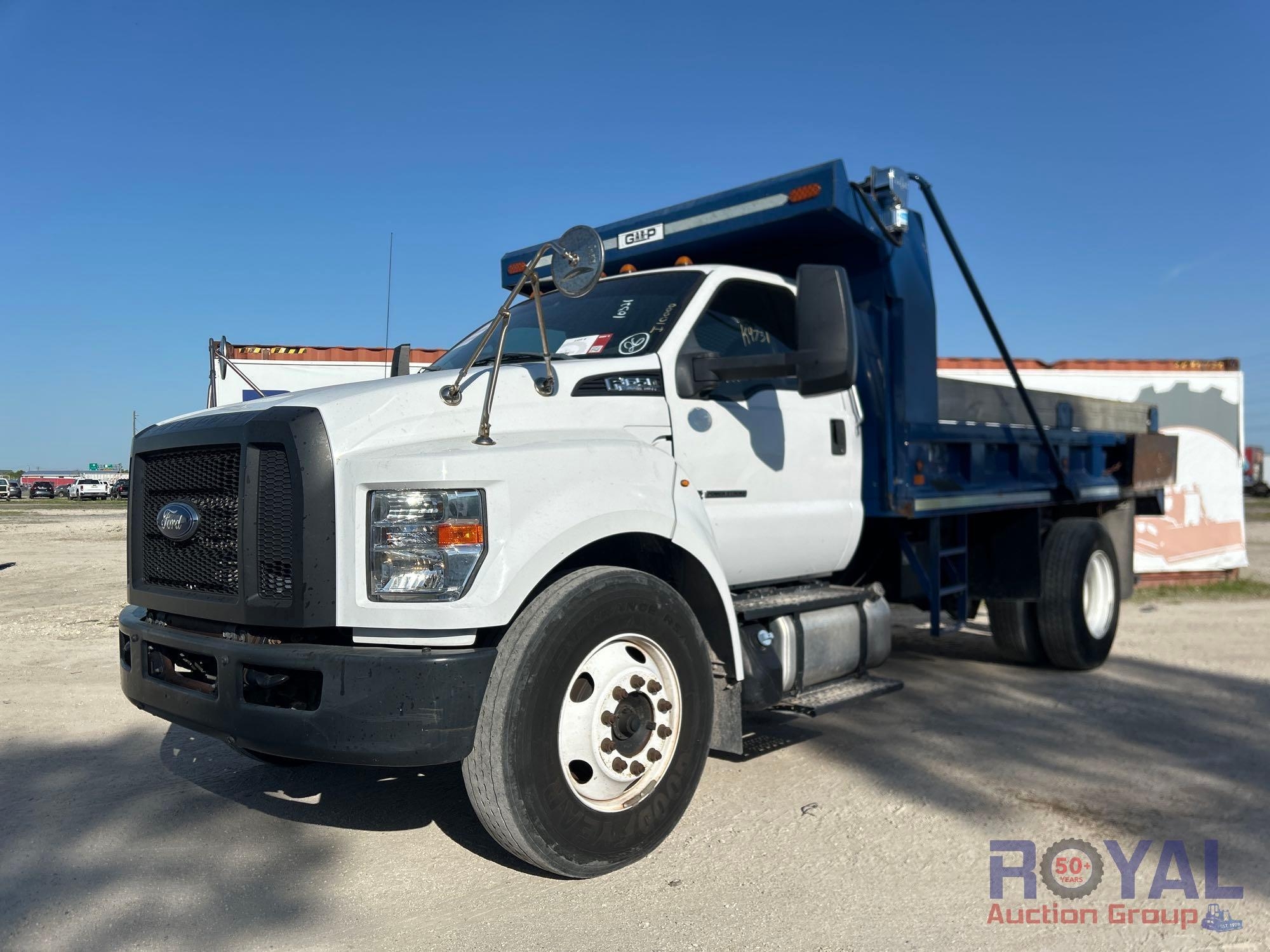 2017 Ford F-650 14ft Mason Dump Truck (A46683)