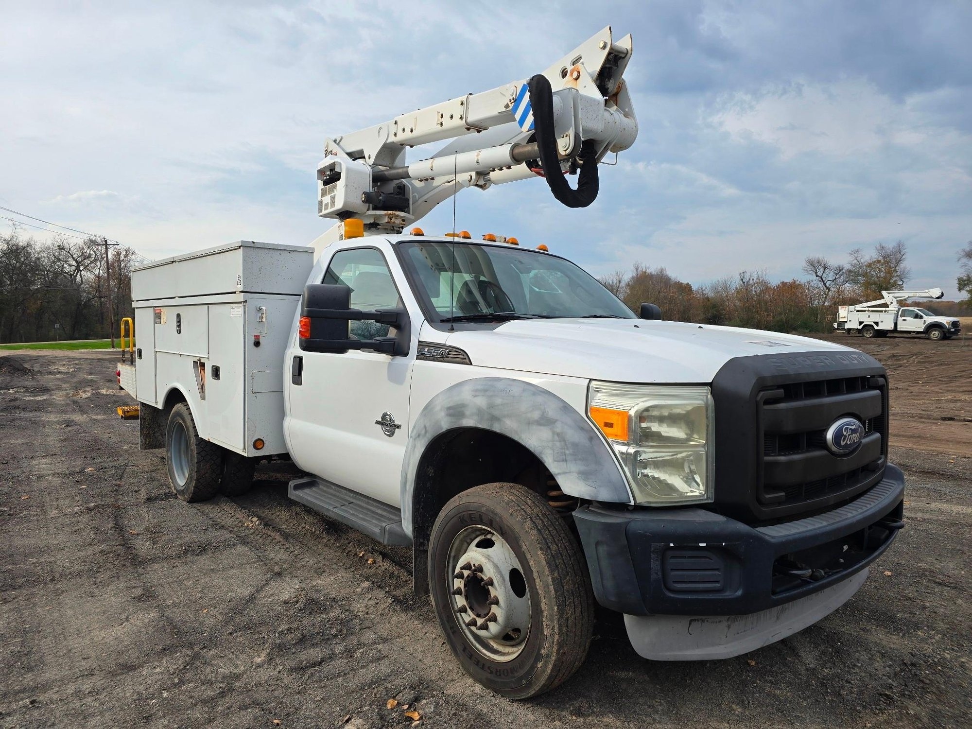 2011 Ford F-550 Bucket Truck - Power Stroke Diesel, Altec AT40G Boom, 45 ft Working Height (A61306)