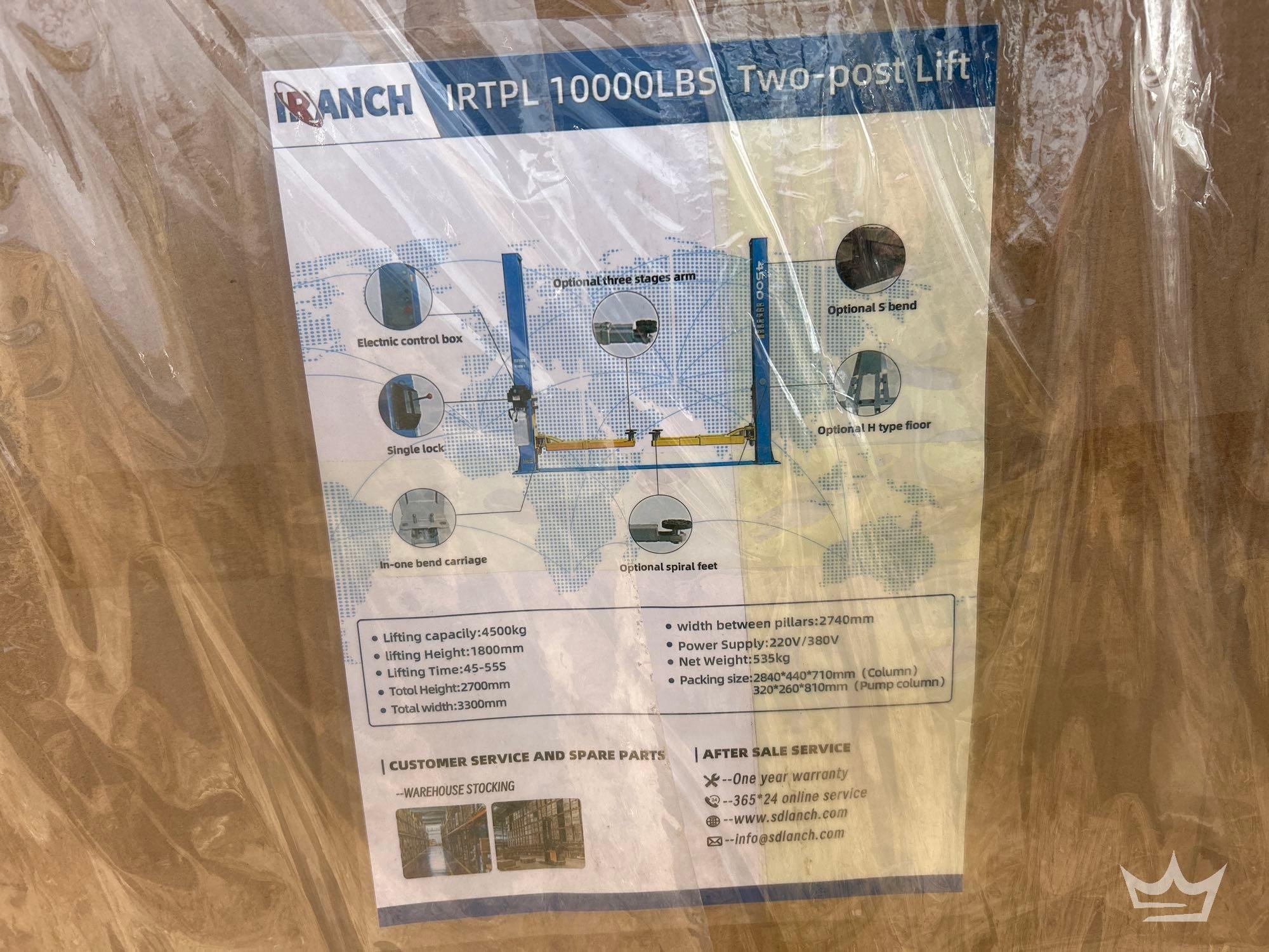 10000LBS Two Post Automotive lift (A64194)