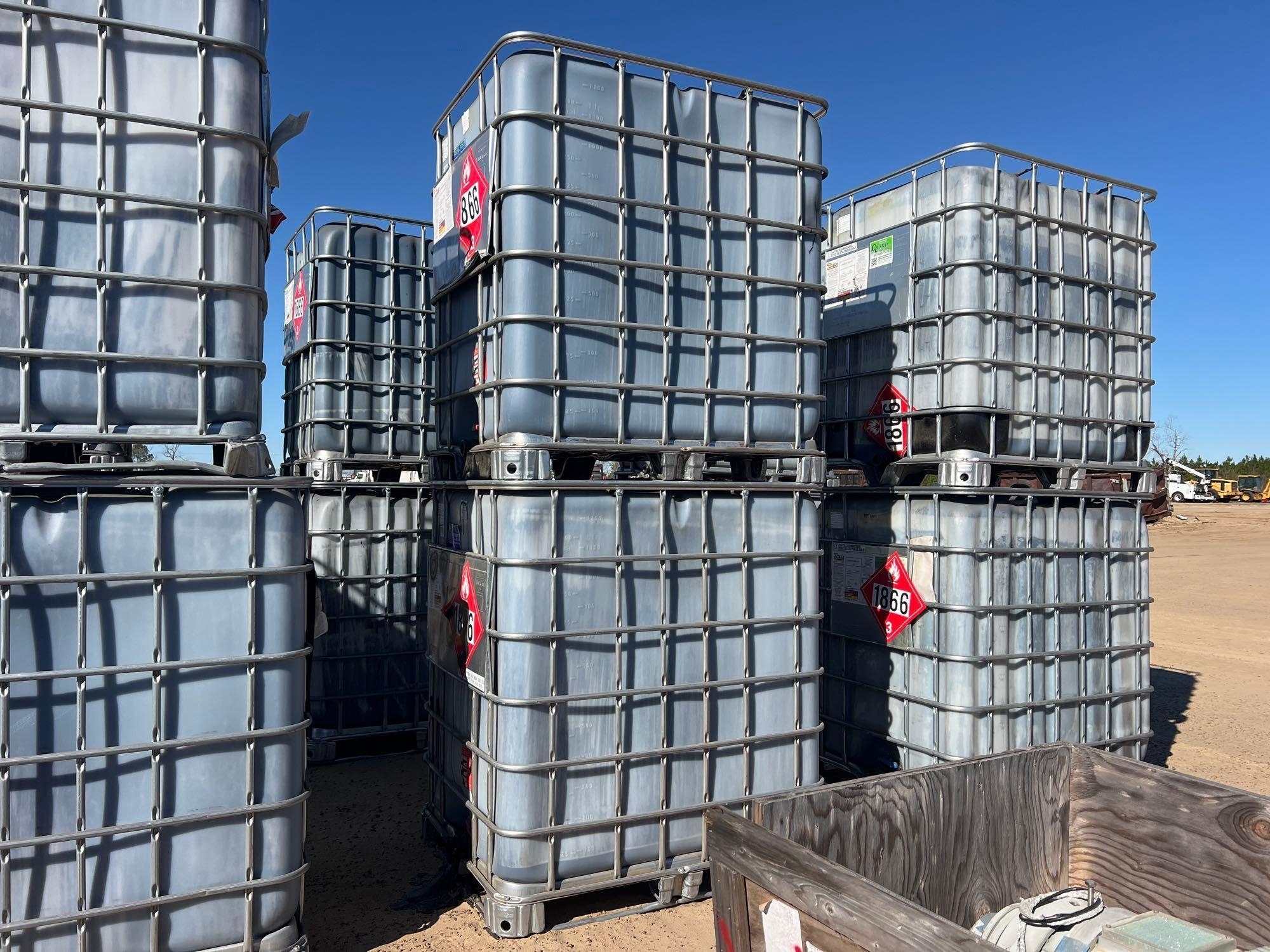 (2) 330 GALLON POLY TOTES W/CAGES (A60432)