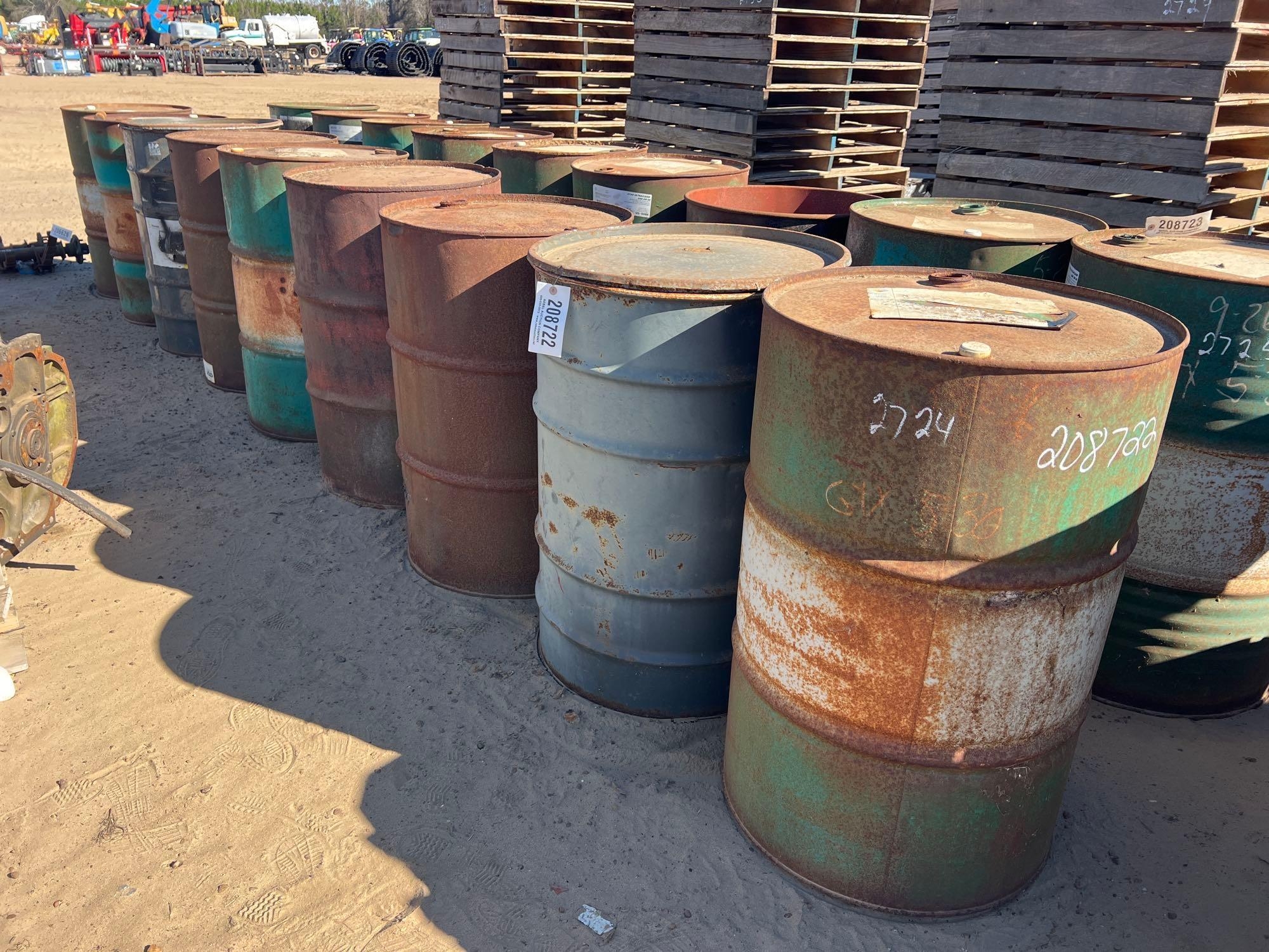 (9) 55 GALLON METAL DRUMS (A60432)