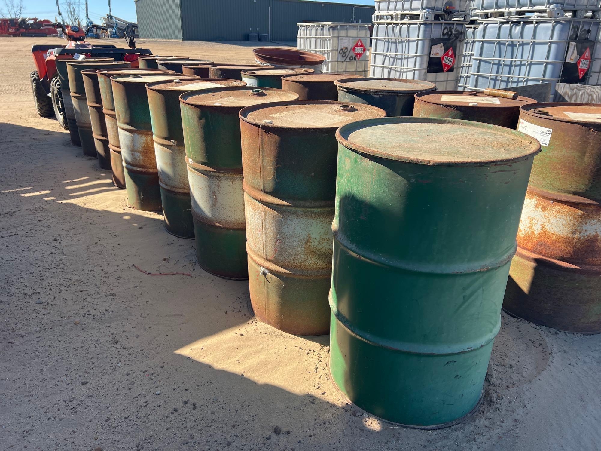 (9) 55 GALLON METAL DRUMS (A60432)