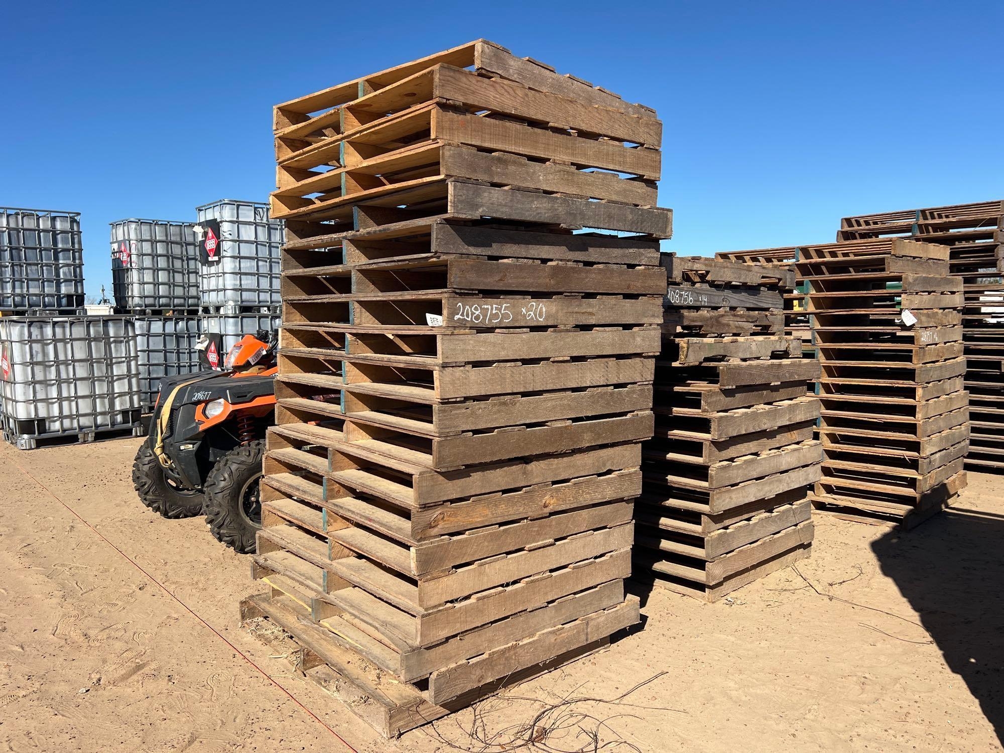 (20) WOOD PALLETS (A60432)