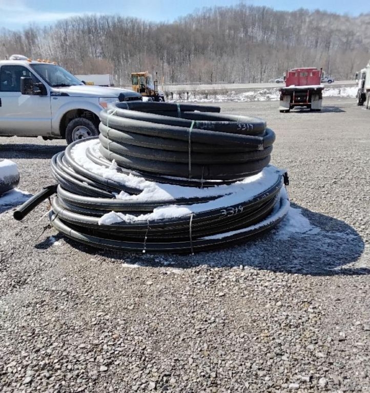 Misc. Pipe Lot 1 1/4", 2", and 3" Poly Pipe (A62679)