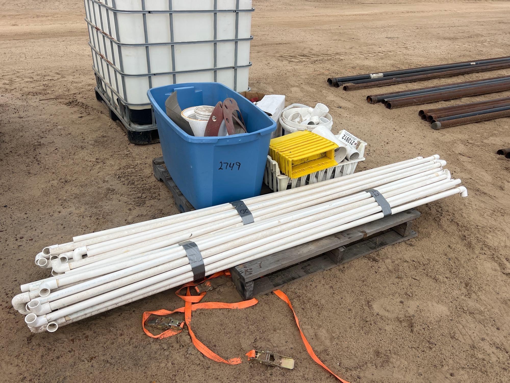 PALLET OF MISC 3/4" PVC PIPE, MISC FITTINGS & PART (A64281)