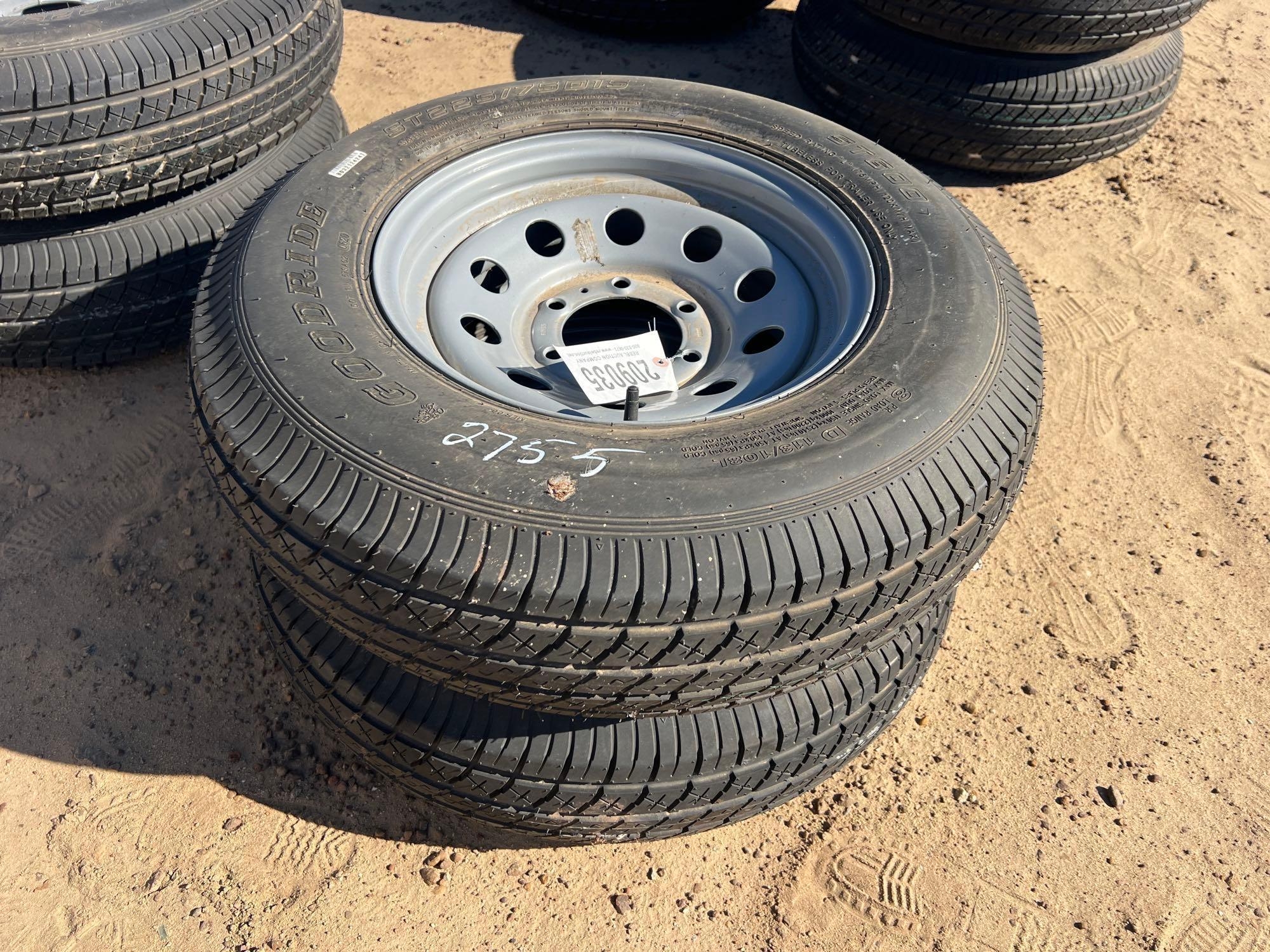 (2) 6 LUG WHEELS/GOODRIDE ST225/75D15 TIRES (A60432)