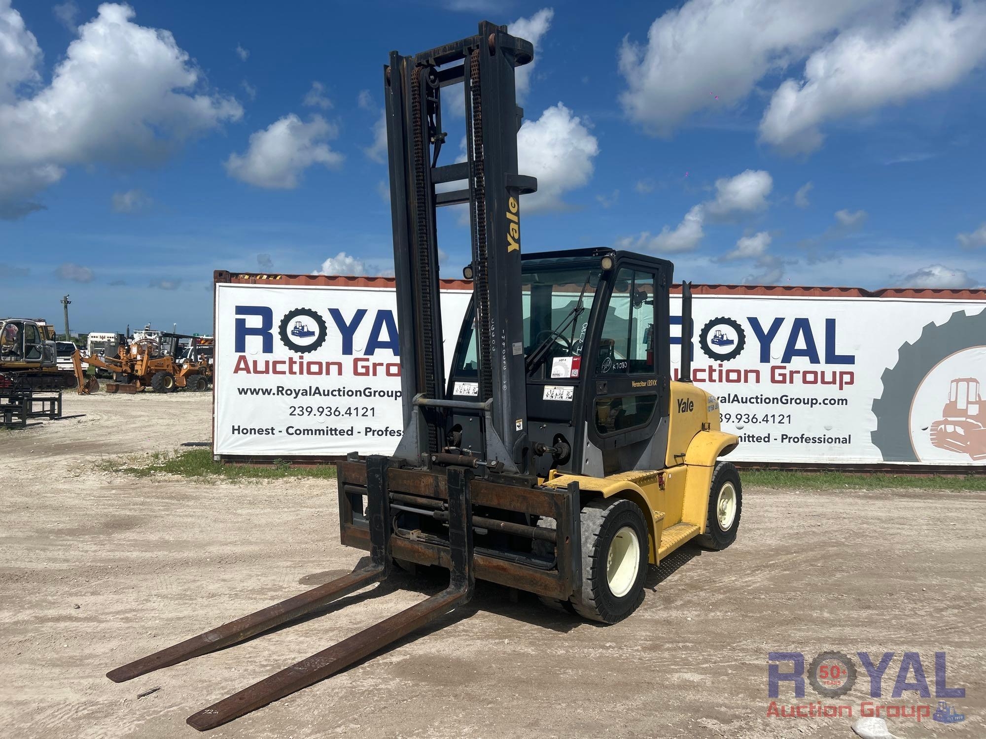 2009 Yale Veracitor 135VX 12,150lbs Straight Mast Forklift (A55787)