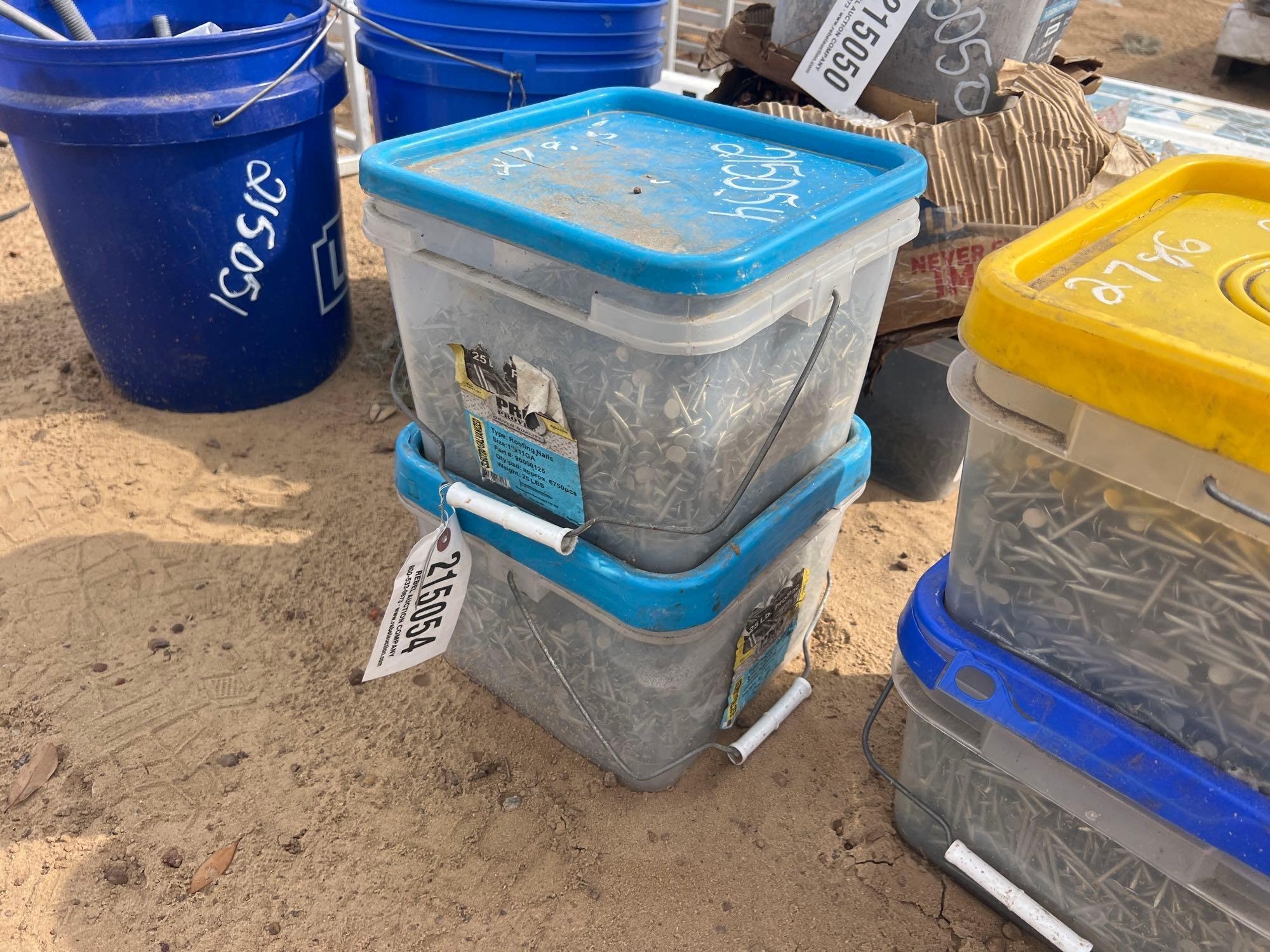 (2) BUCKETS OF ASSORTED ROOFING NAILS (A64281)