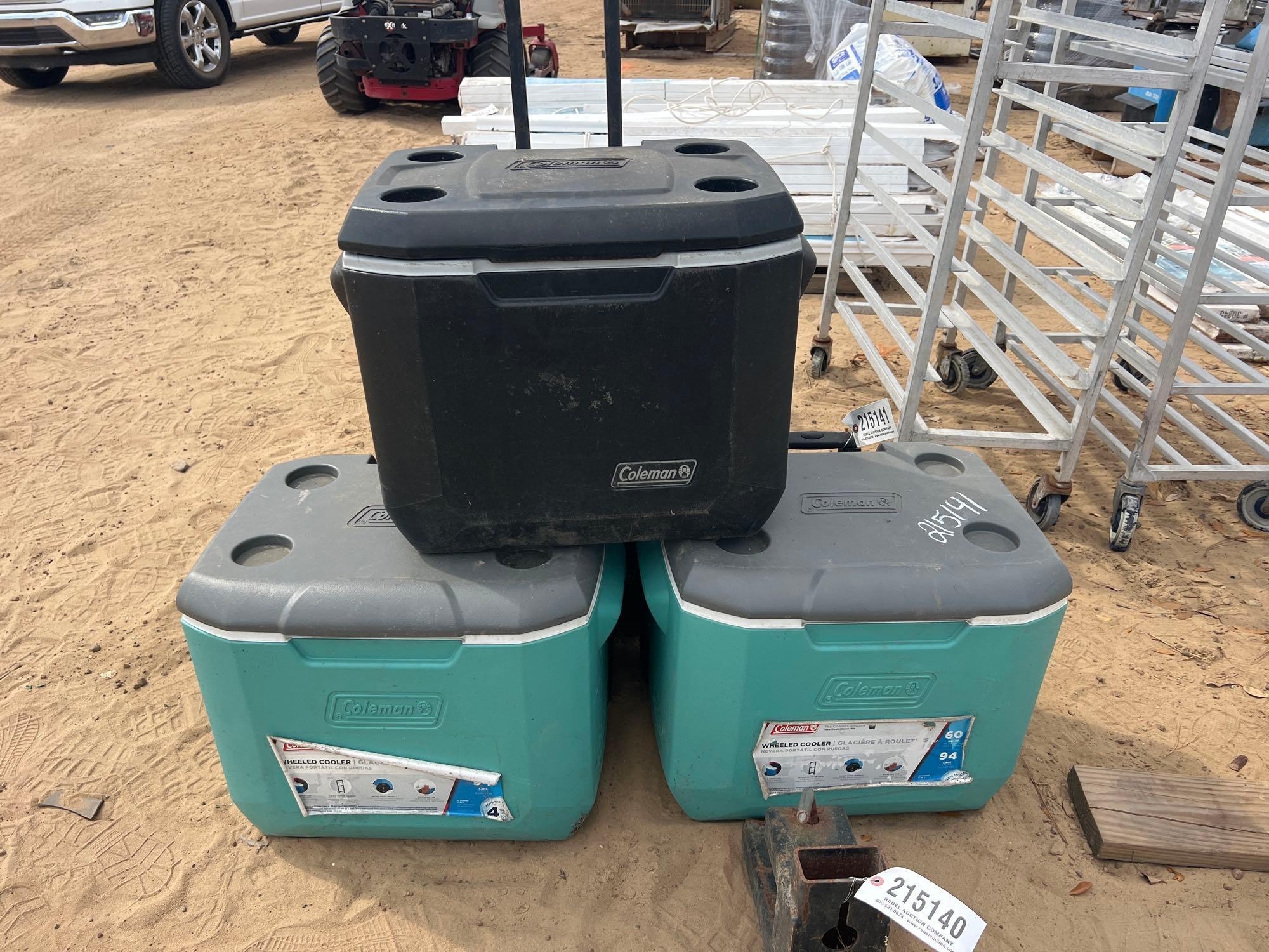 (4) COLEMAN 60 QUART COOLERS (A64281)