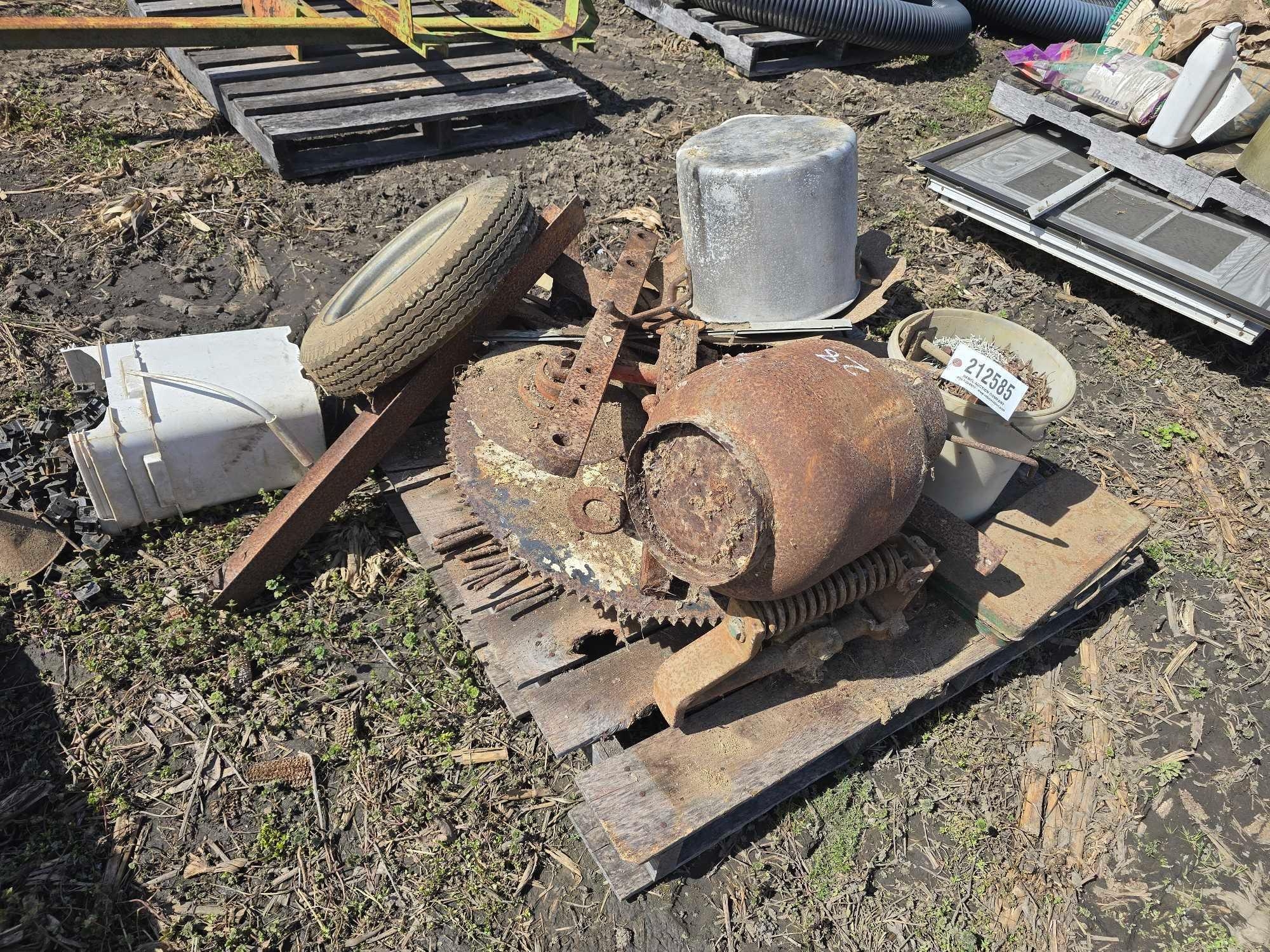 PALLET OF SCRAP AND TIRE (A63291)