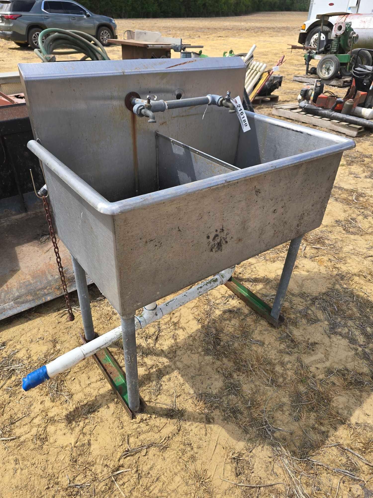 2 COMPARTMENT STAINLESS STEEL SINK (A64278)