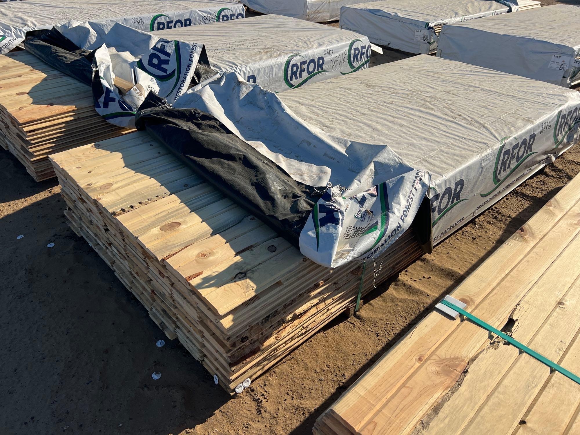 (APPROX. 128) 1"X6"X8" PONDEROSA PINE (A64281)