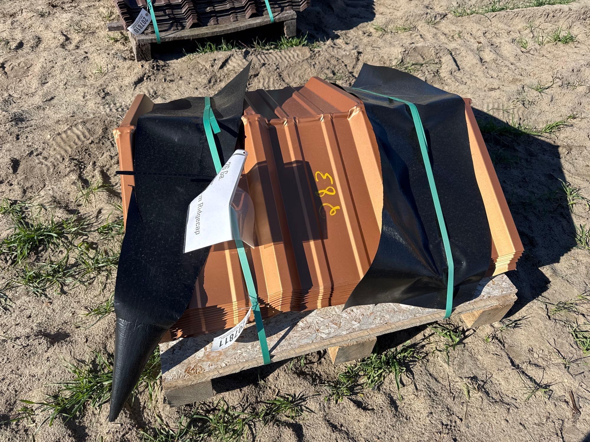 PALLET OF COPPER METAL ROOF CAPS (A63290)