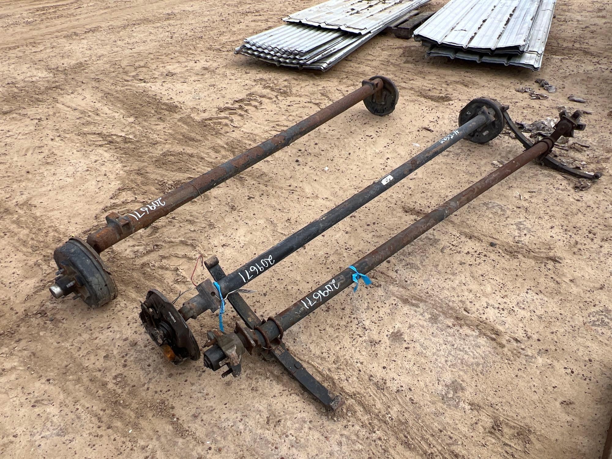 (3) USED 3500 LB TRAILER AXLES (A60432)