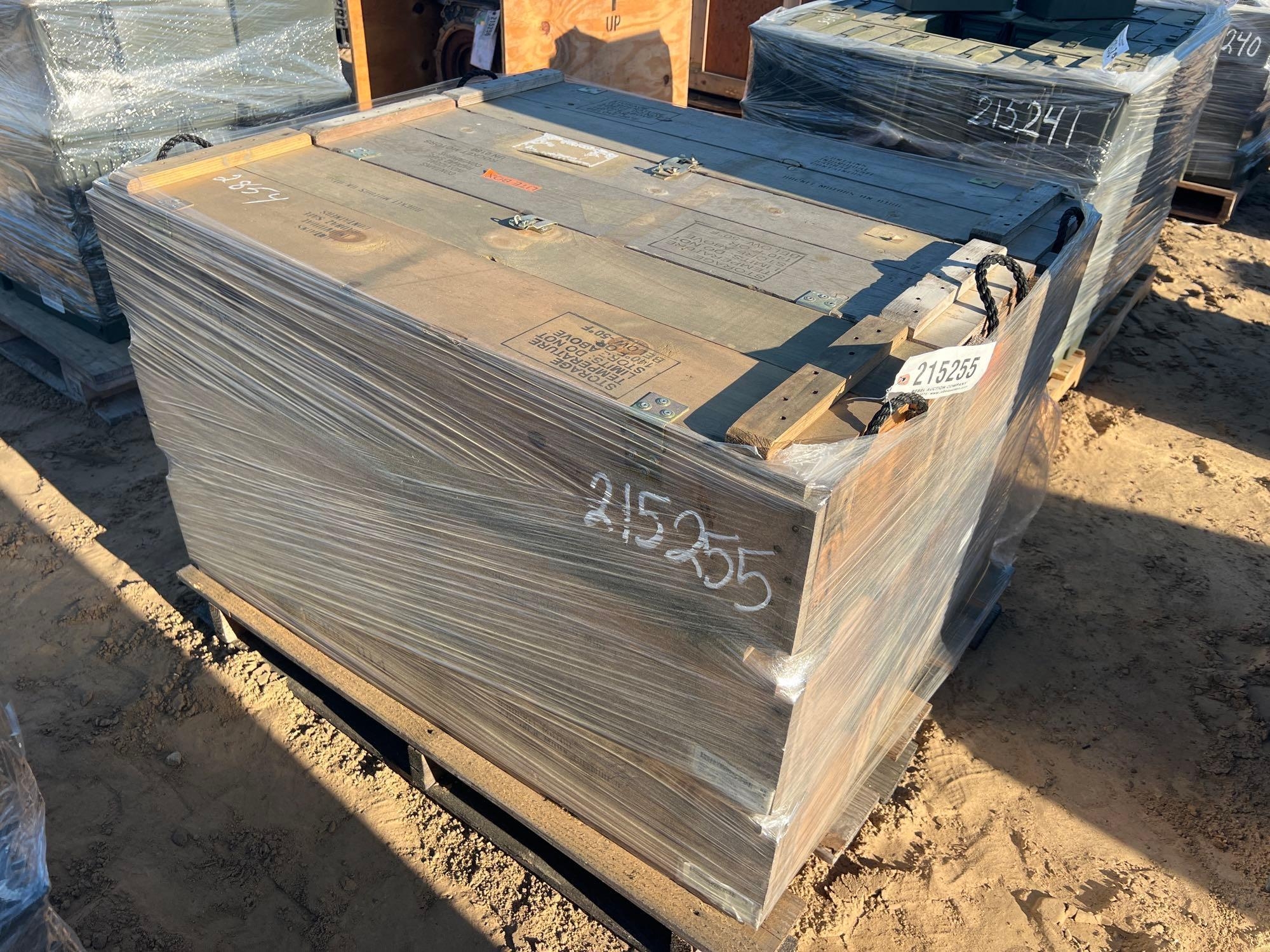 (9) WOODEN 4' MILITARY CARGO / AMMO BOXES (A64281)