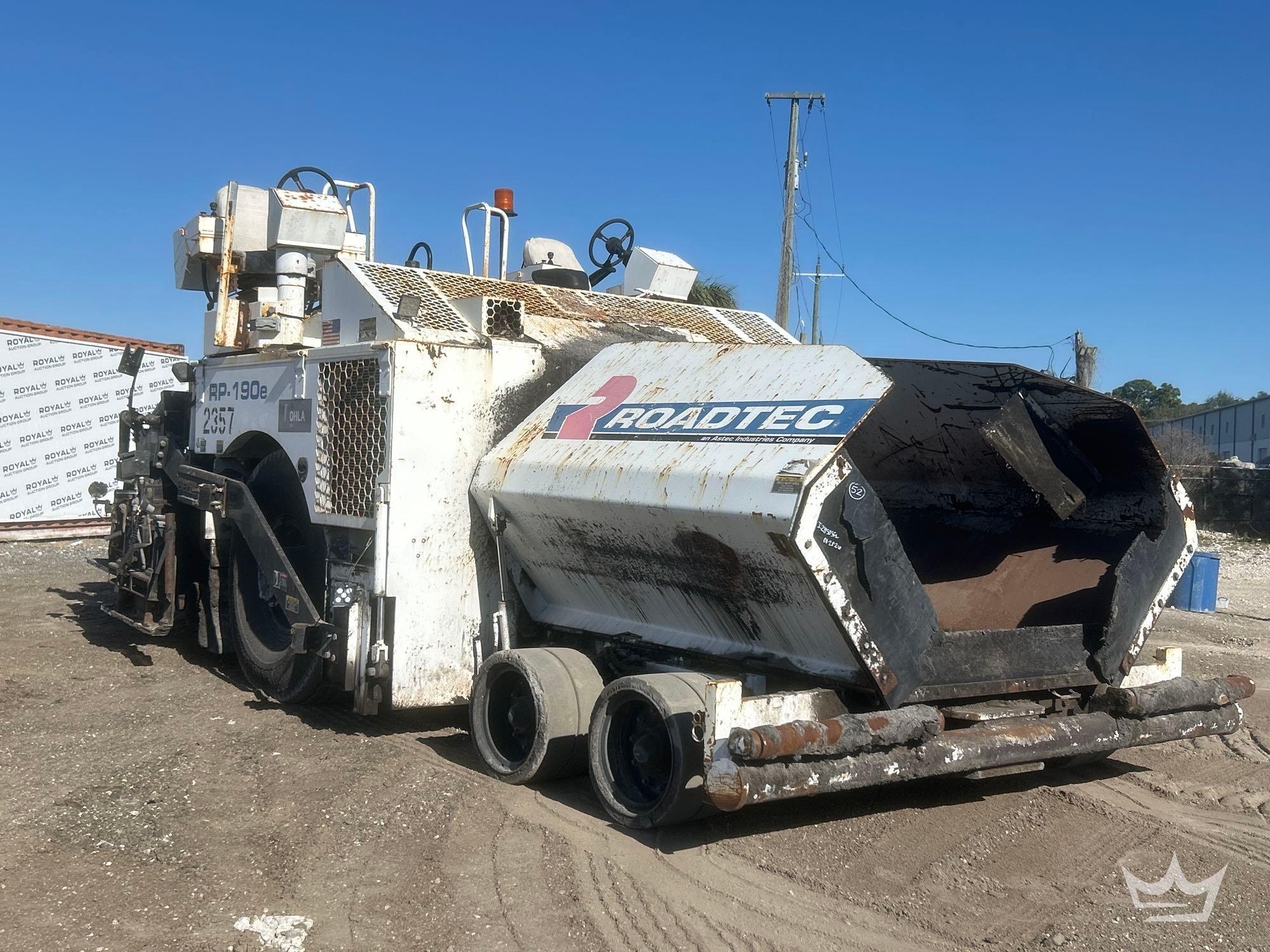 2018 Roadtec RP190E Highway Class Wheel Asphalt Paver (A64553)