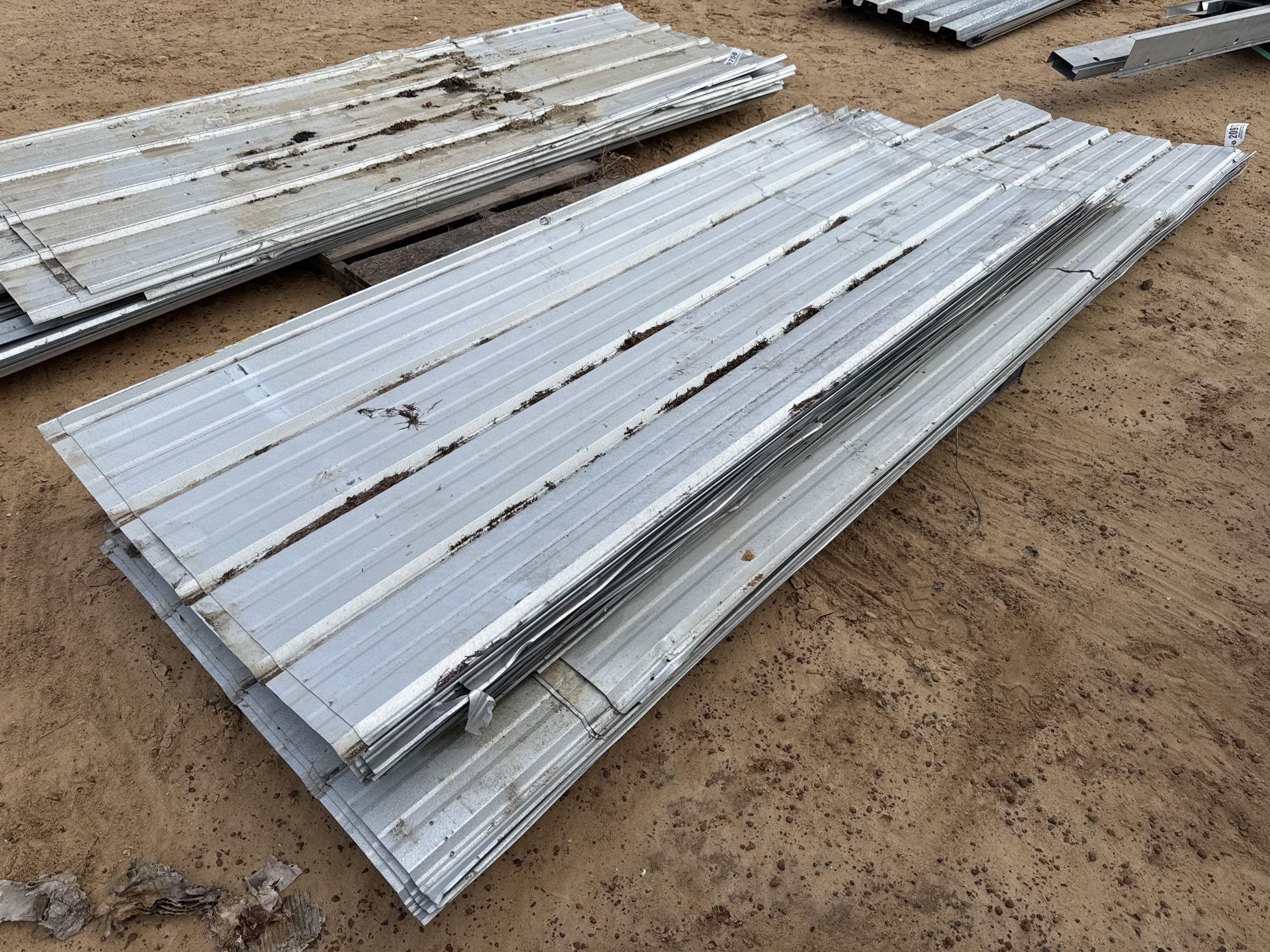 BUNDLE OF 8'-13' CORRUGATED METAL SHEETS (A60432)