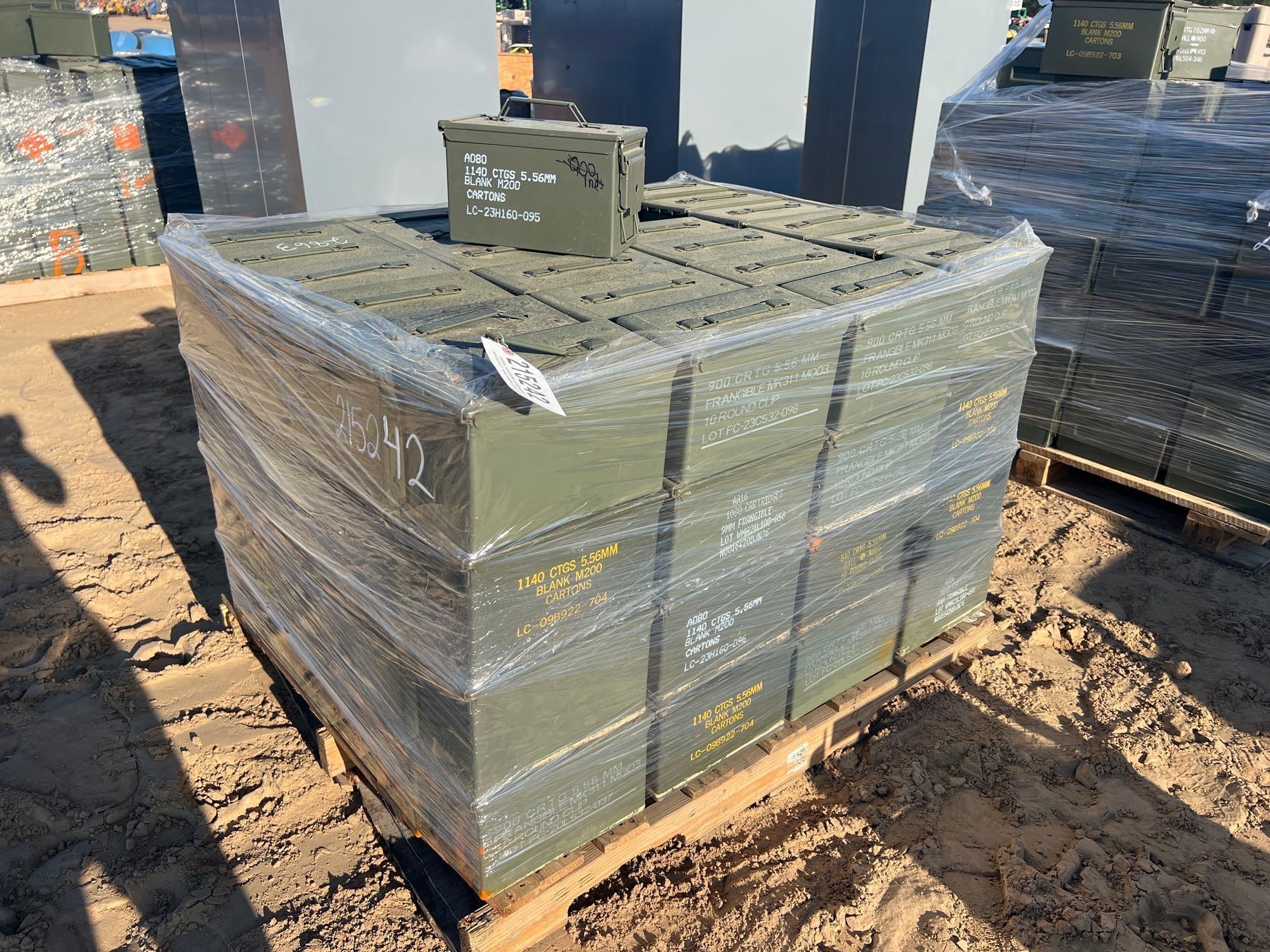 PALLET OF AMMO BOXES (A64281)
