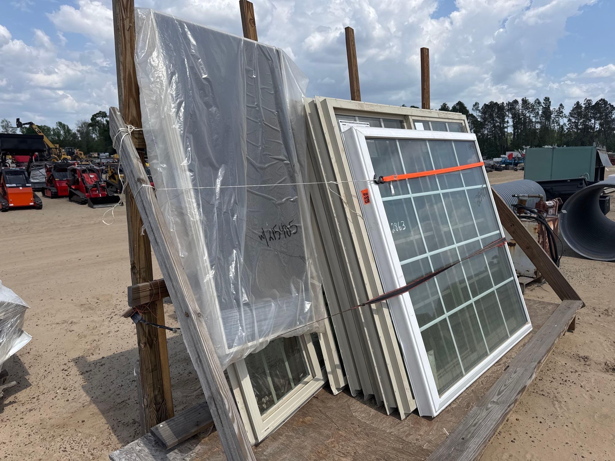 (9) UNUSED 68"X46" WINDOWS W/SCREENS (A65055)