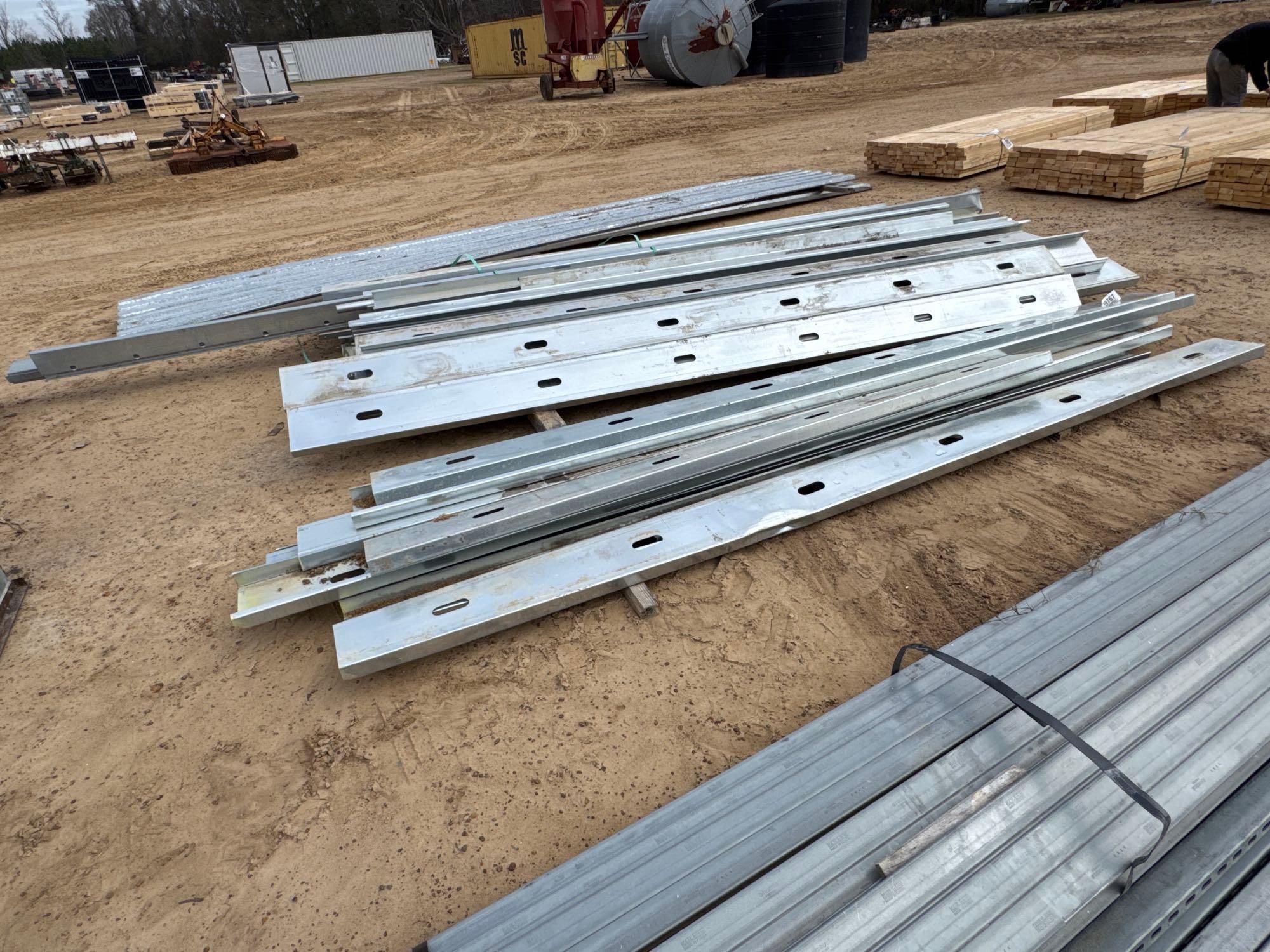 BUNDLE OF 2"X8"-13'-19'L METAL FRAME WALL STUDS (A60432)