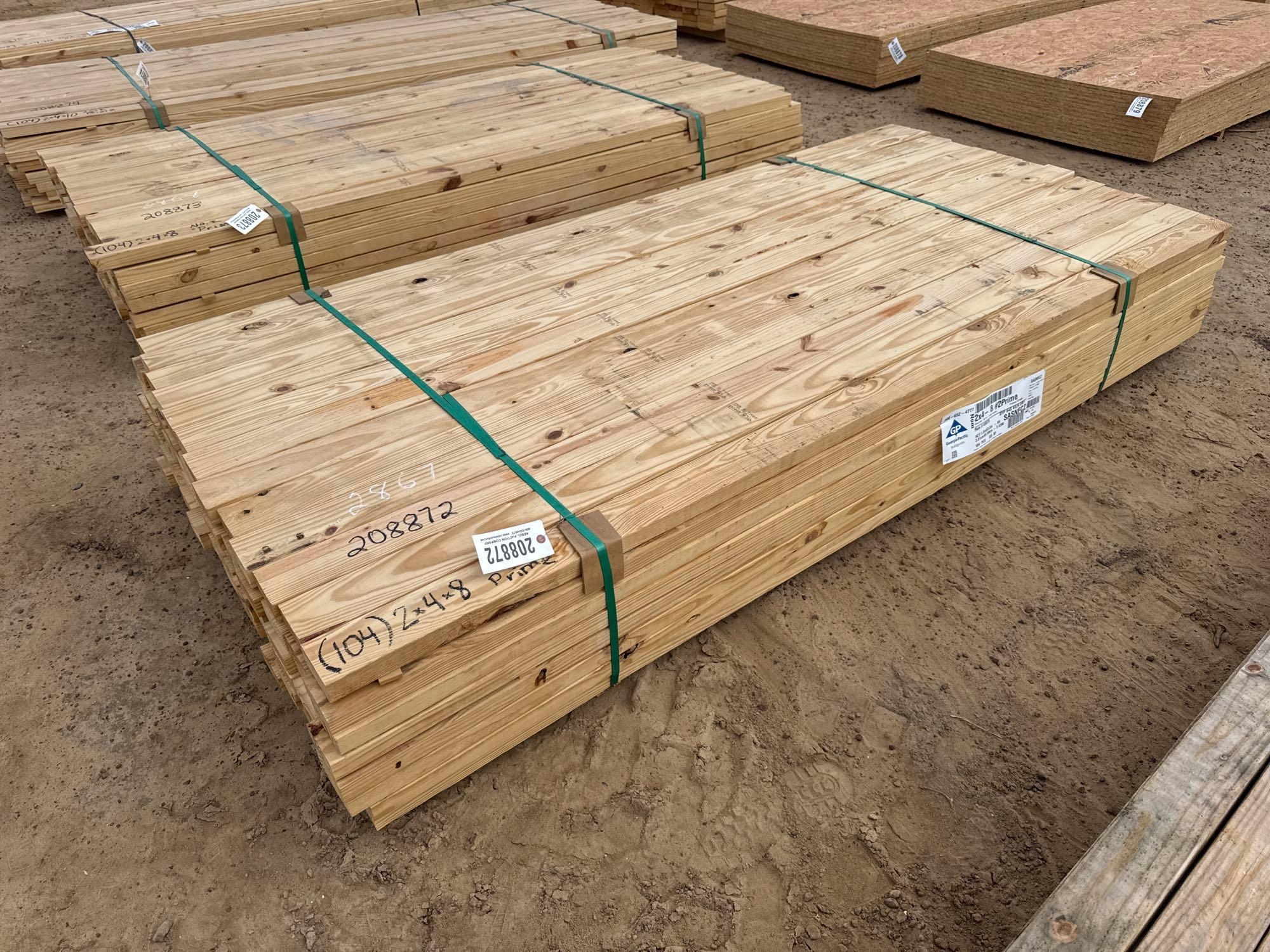 (APPROX.104), 2X4X8 NO.2 PRIME LUMBER (A60432)