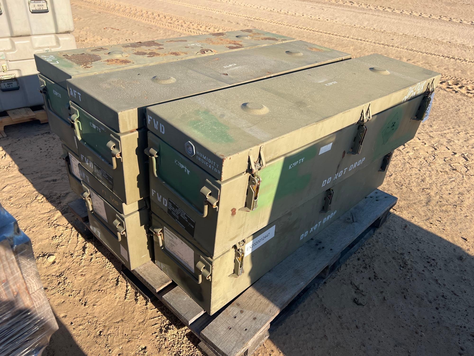 (6) 12" X 4' HUMIDITY CONTROLLER MILITARY AMMO BOX (A64281)