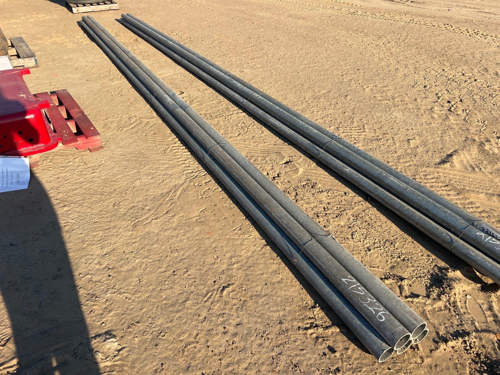 (5) 3" X 20 GALVANIZED PIPE PLANE ON BOTH ENDS (A64281)