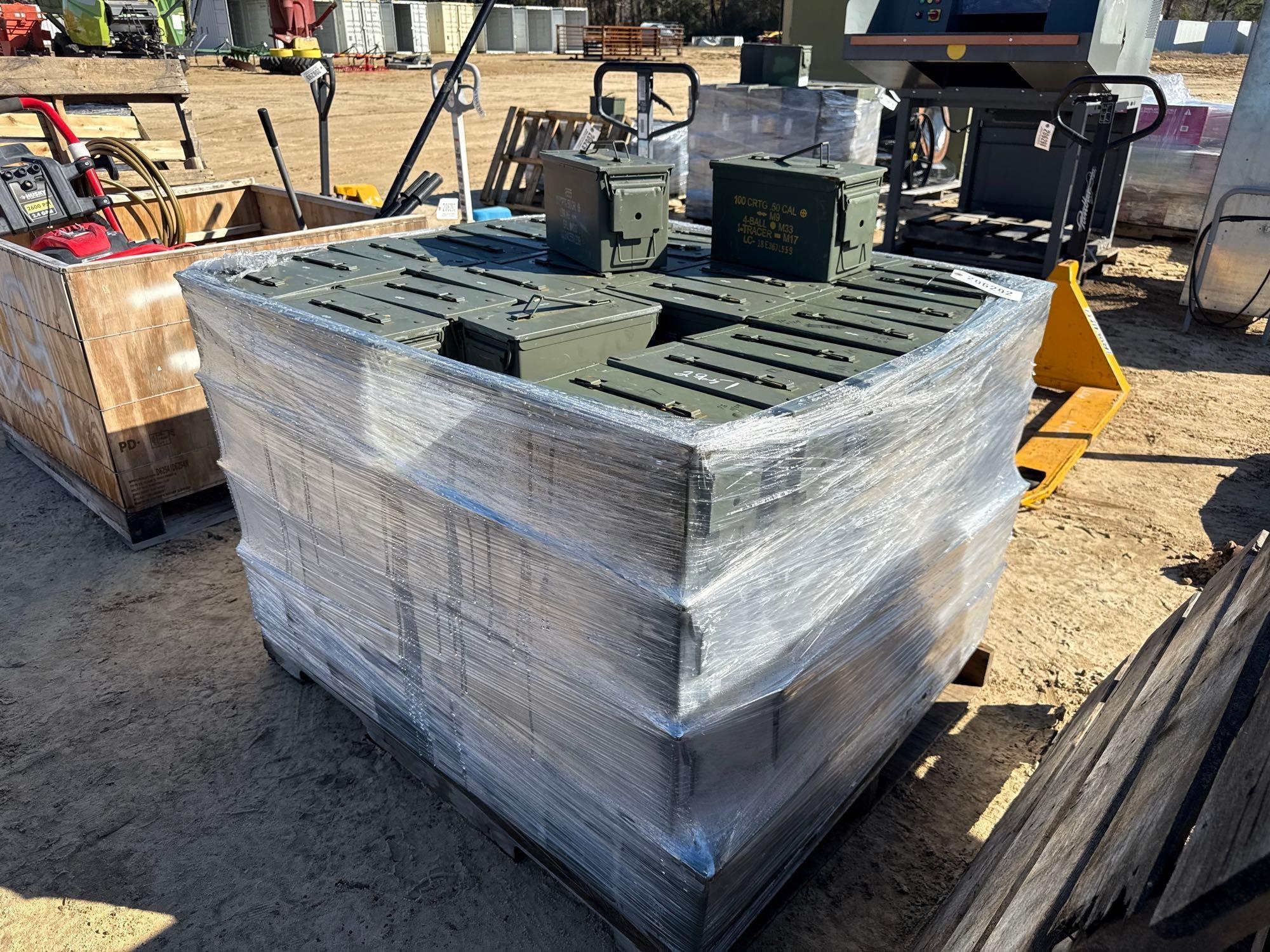 PALLET OF METAL AMMO BOXES (A58376)