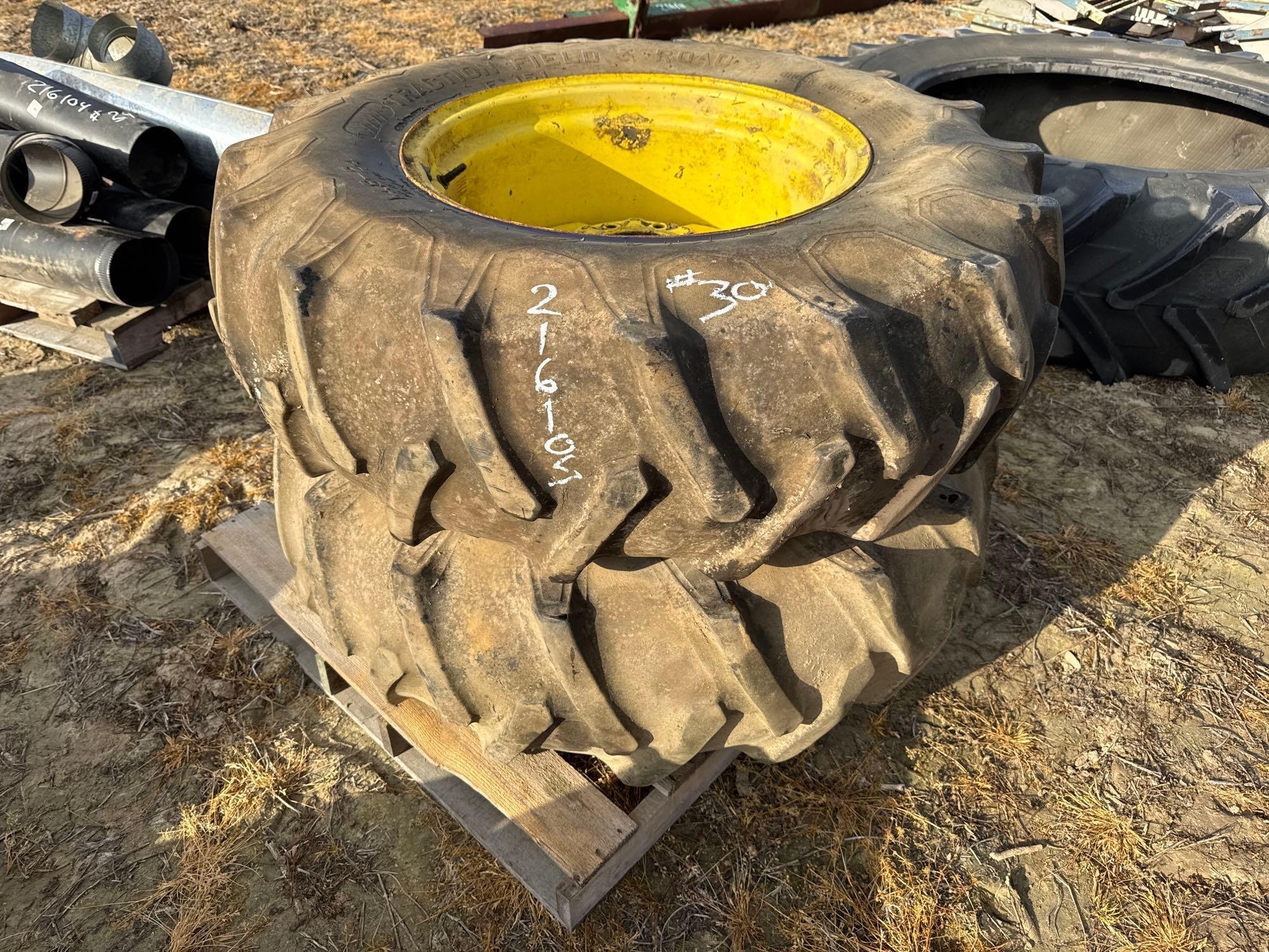 PALLET OF 14.9-24 TIRES & WHEELS (A64278)