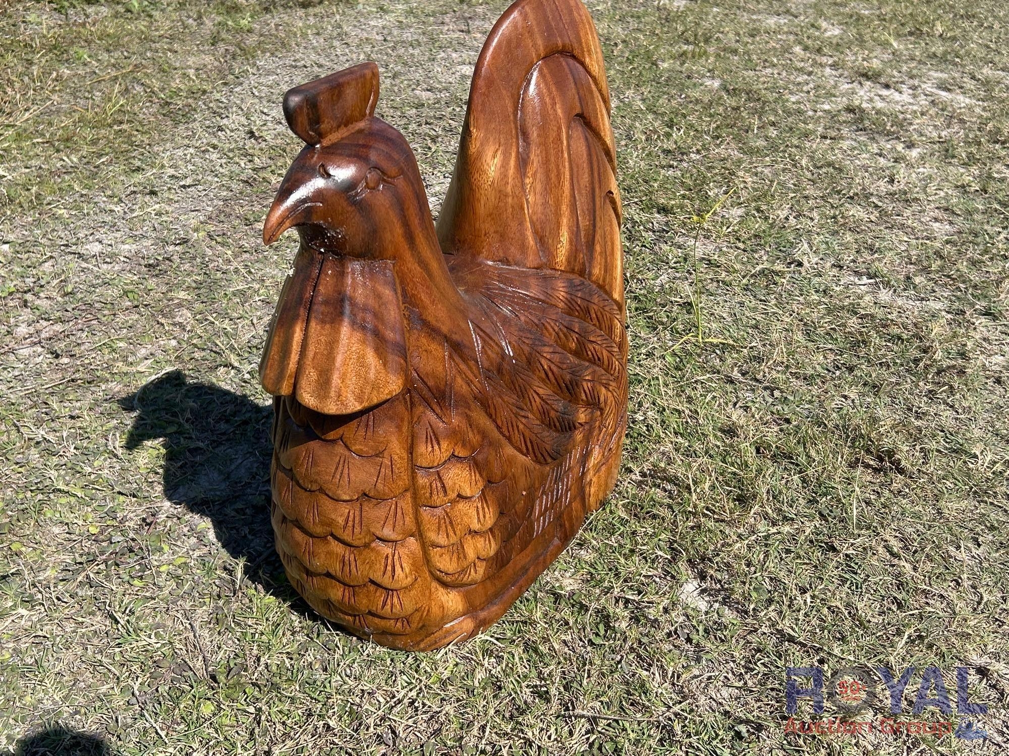 Rooster Wooden Statue (A55853)