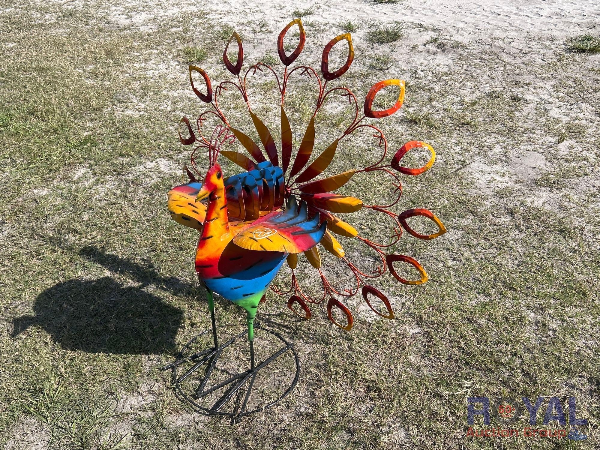 Metal Peacock Lawn Art (A55853)
