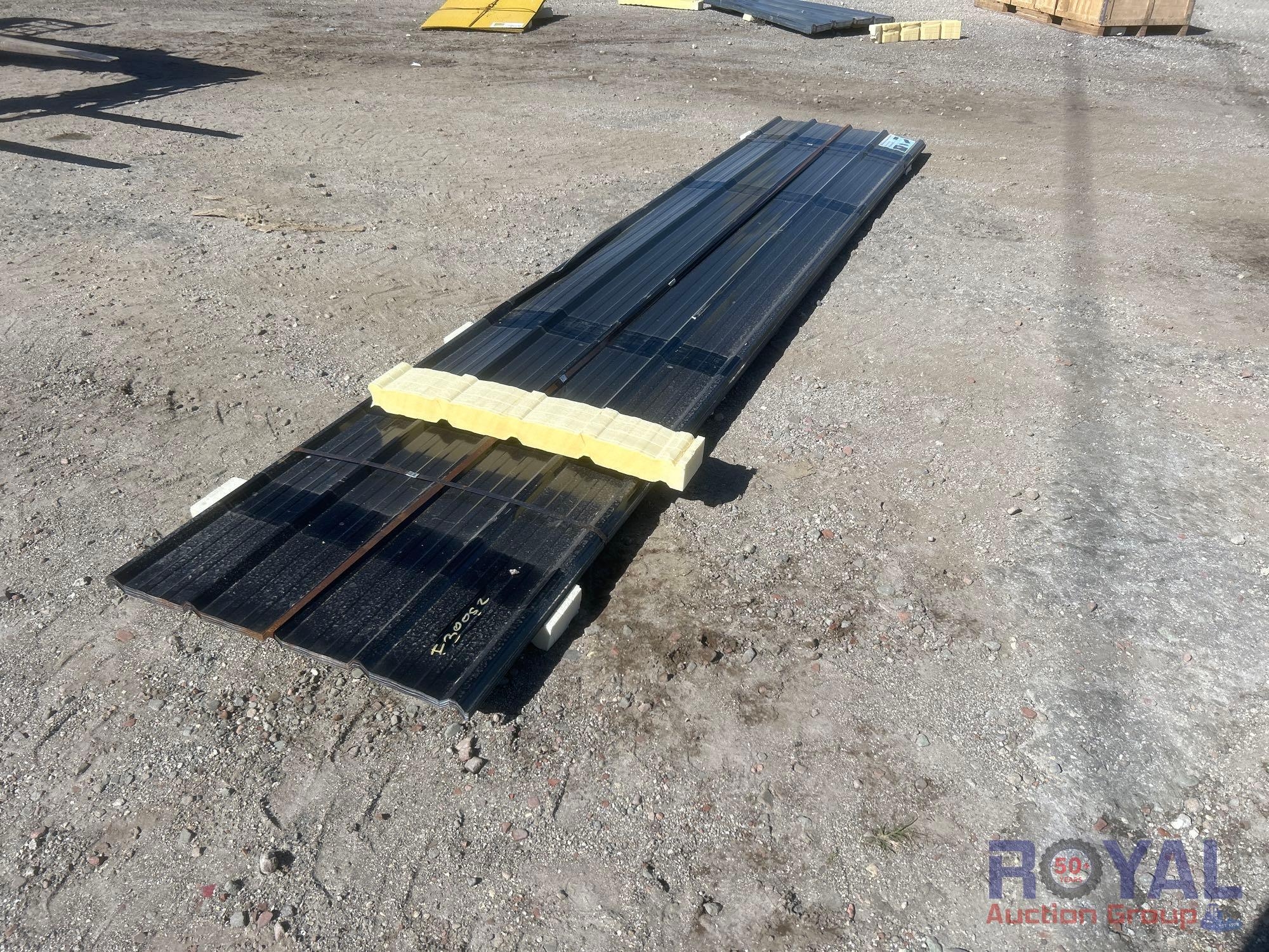 30pc. 16ft.x 3ft. Black Metal Roof Panels (A53424)