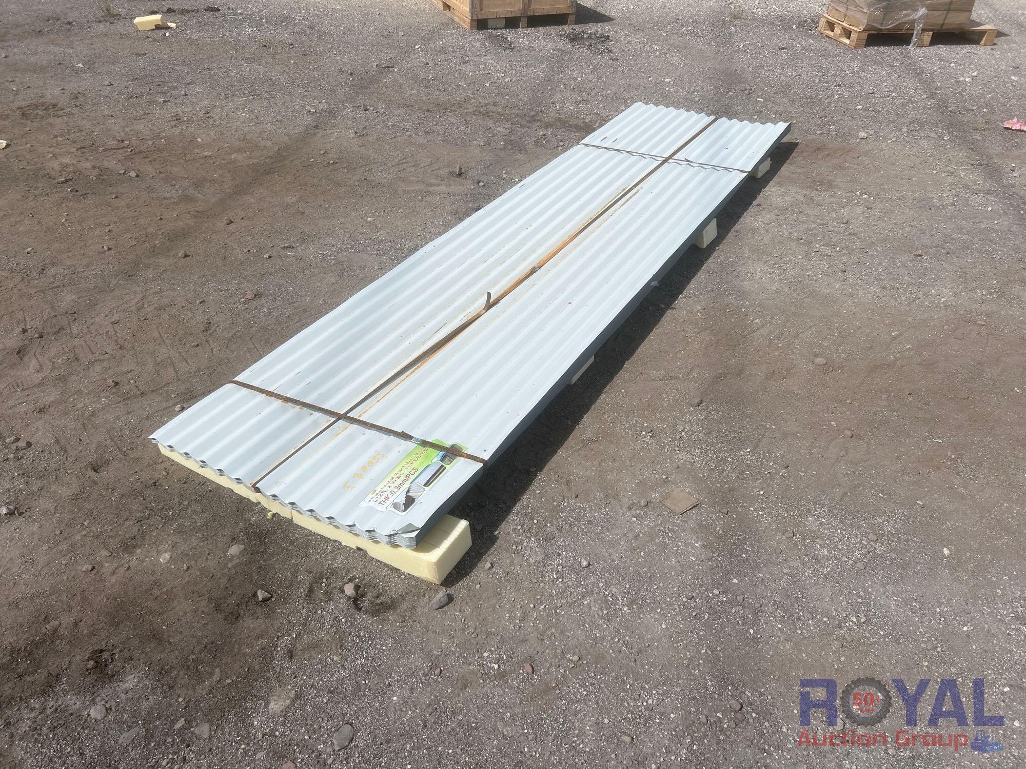 70pc. 12ft. x 3ft. White Metal Roof/ Wall Panels (A53424)