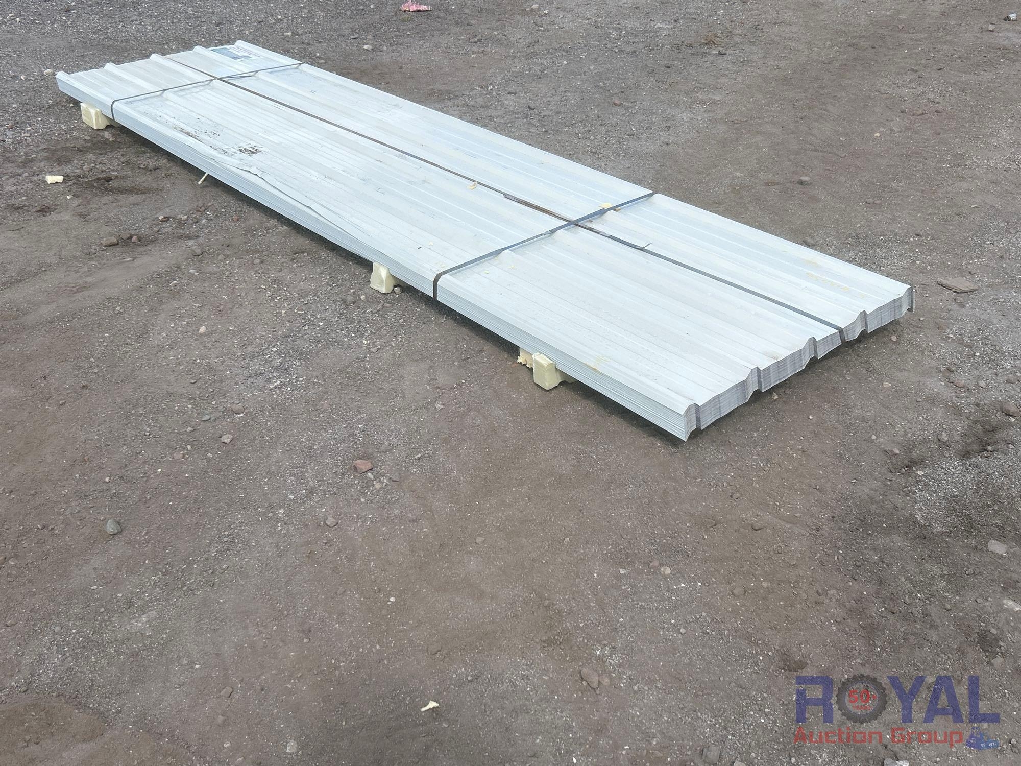 70pc 12ft.x 3ft. White Metal Roof Panels (A55758)