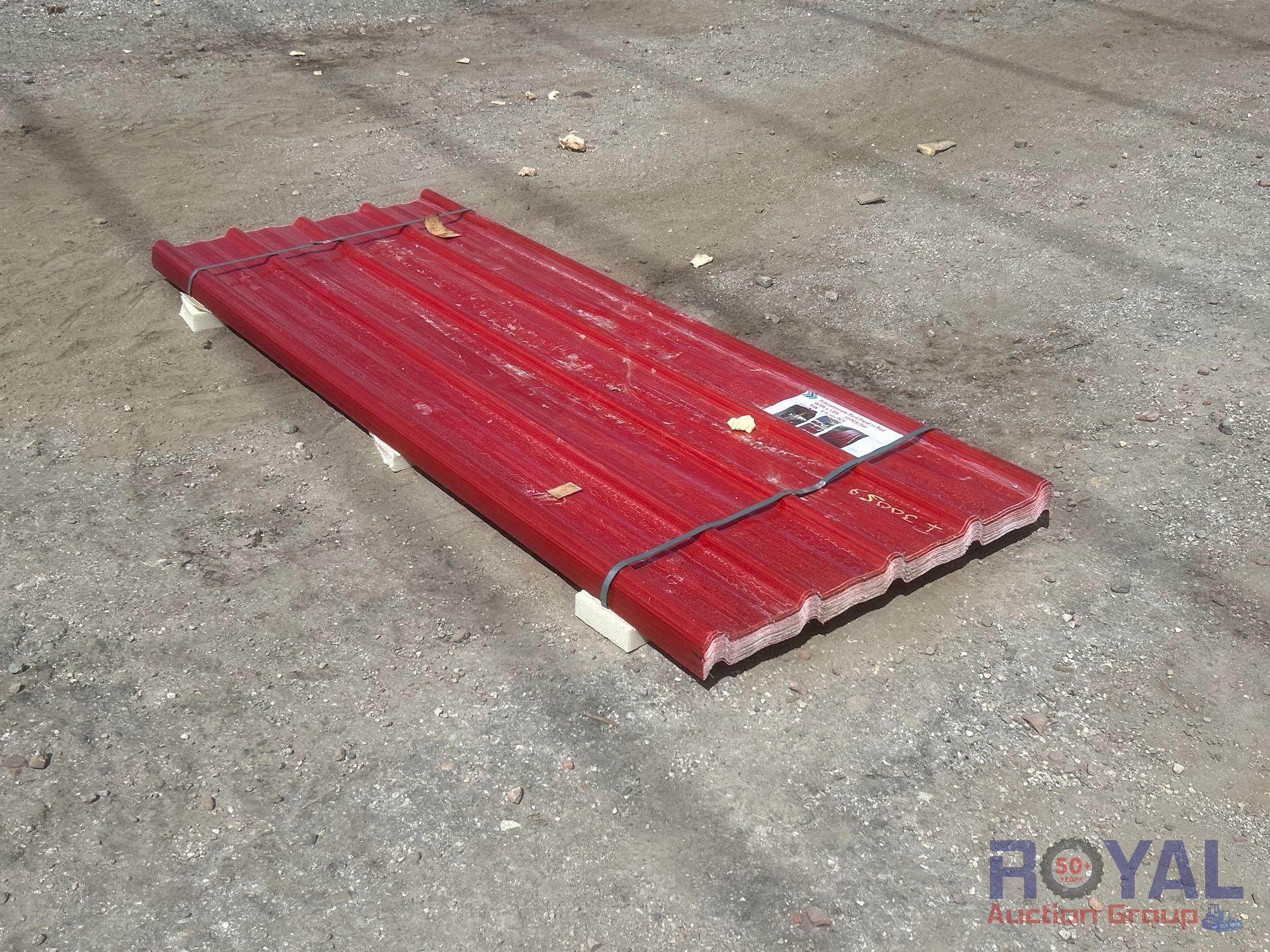 30pc 3ft. x 8ft. Red Polycarbonate panels (A53424)