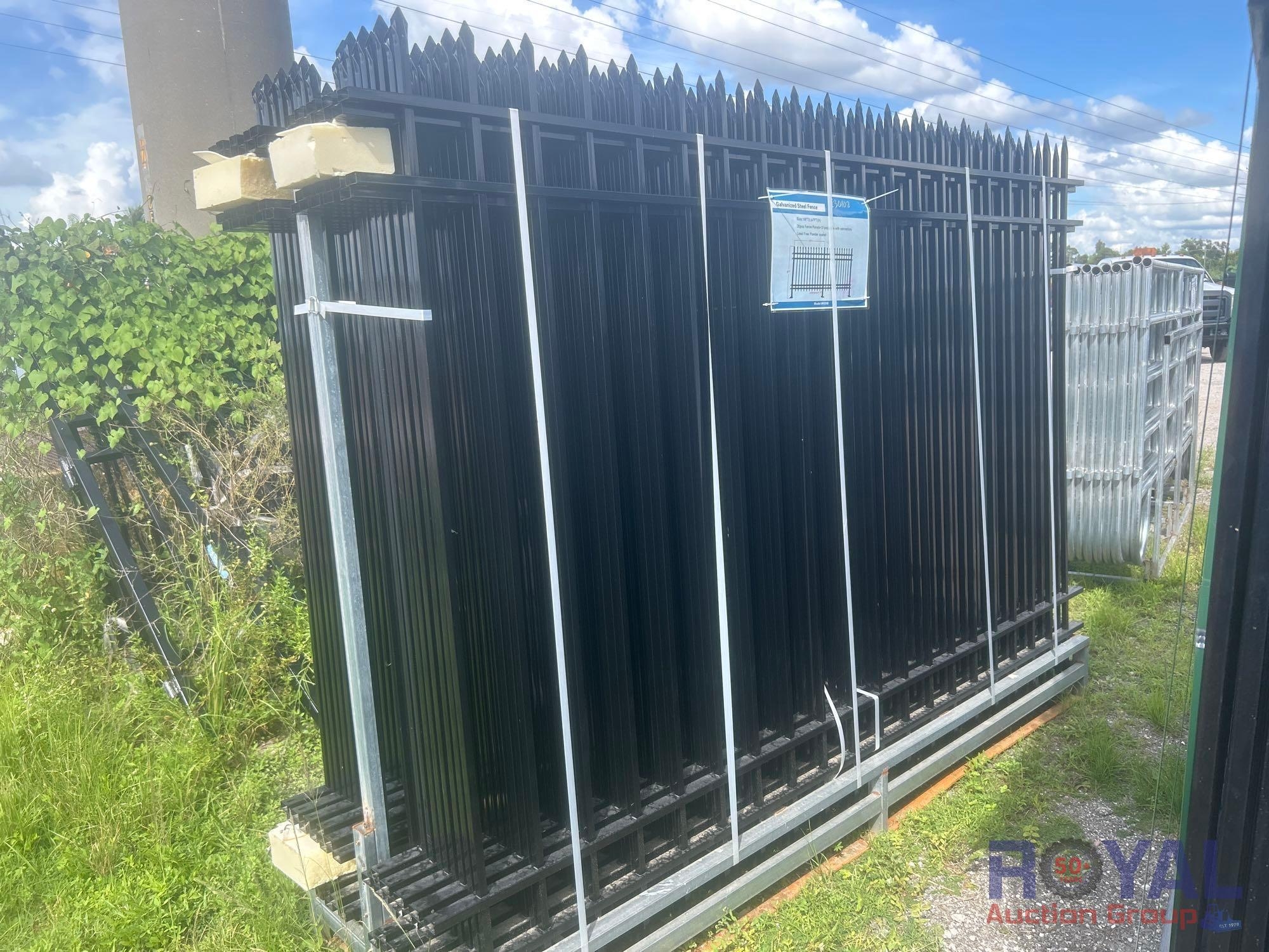 Galvanized steel fence (A55758)