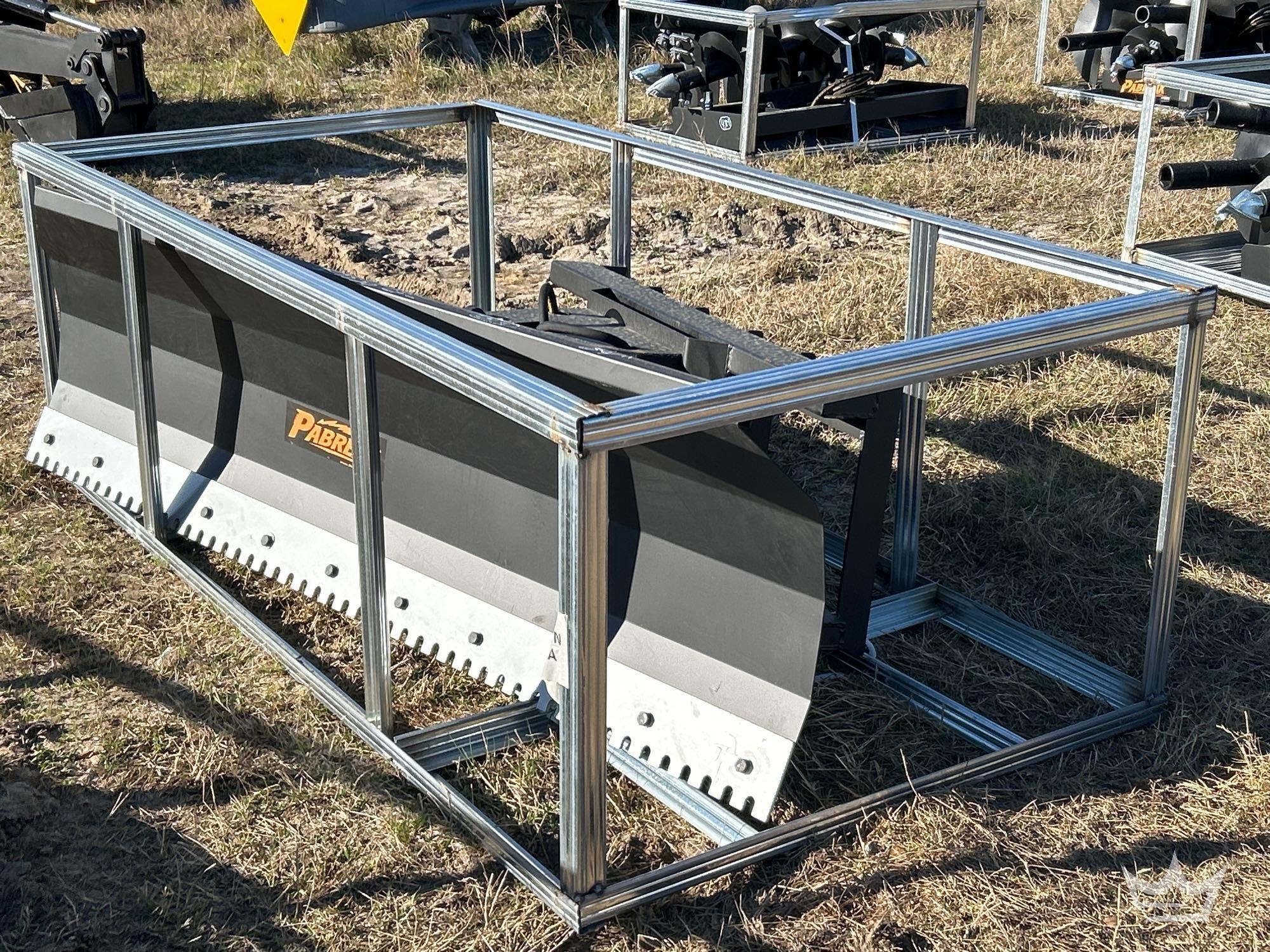 2025 Pabreak 6-Way 84in. Serrated Hydraulic Dozer Blade Skid Steer Attachment (A61567)