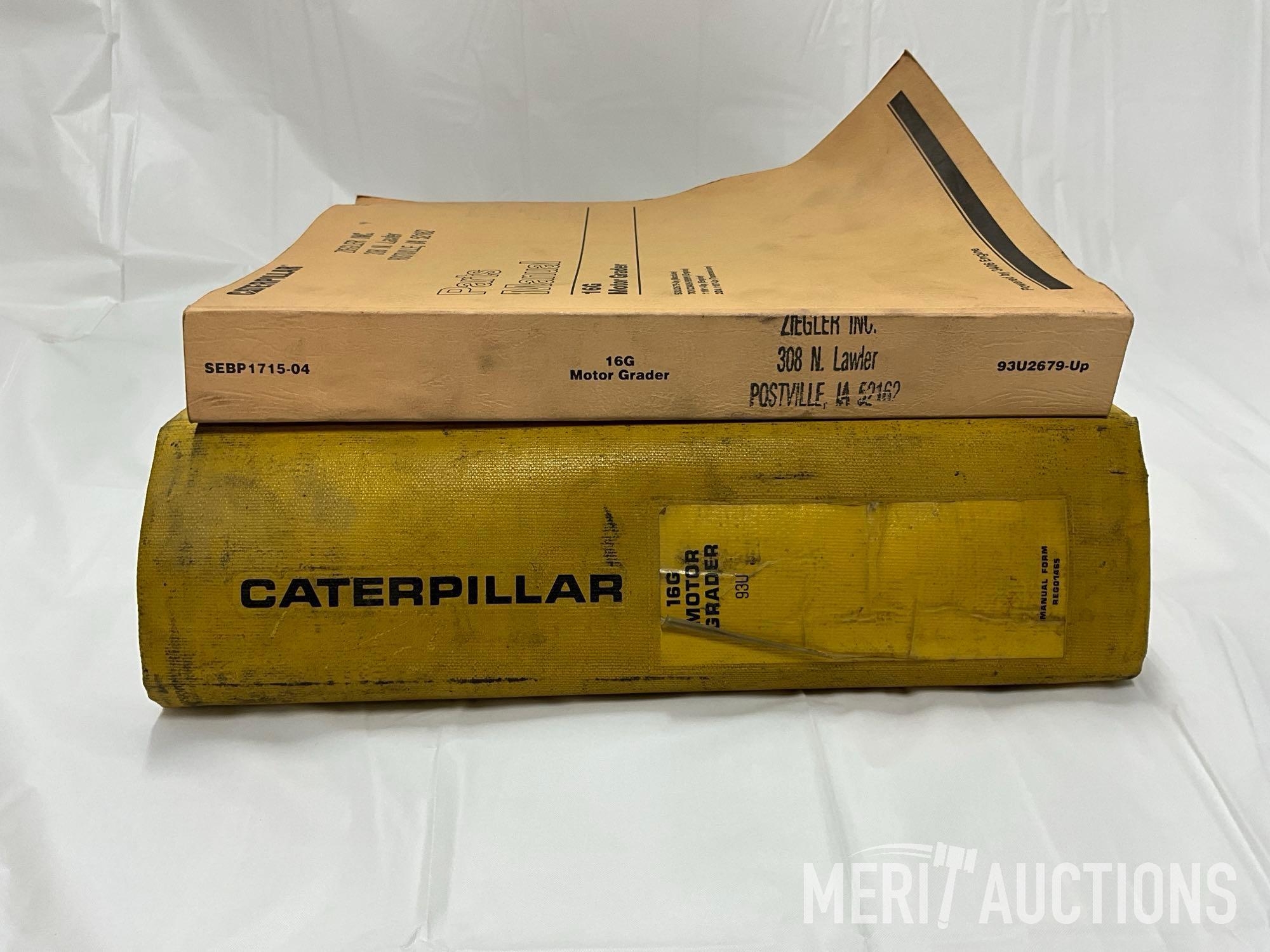 Caterpillar 16G Motor Grader Parts and Service Manuals (A63117)
