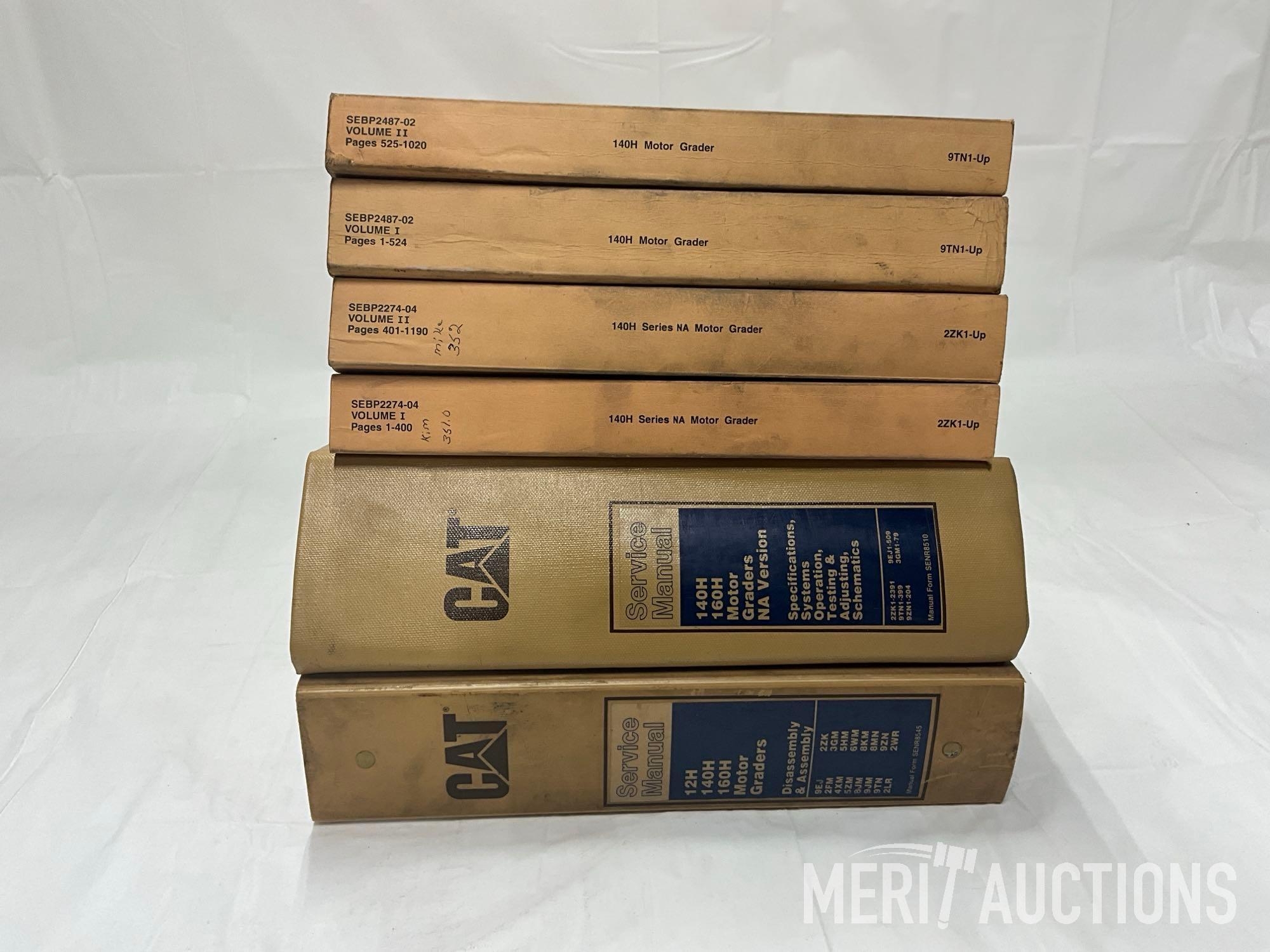 Caterpillar 12H/140H/160H Motor Grader Parts and Service Manuals (A63117)