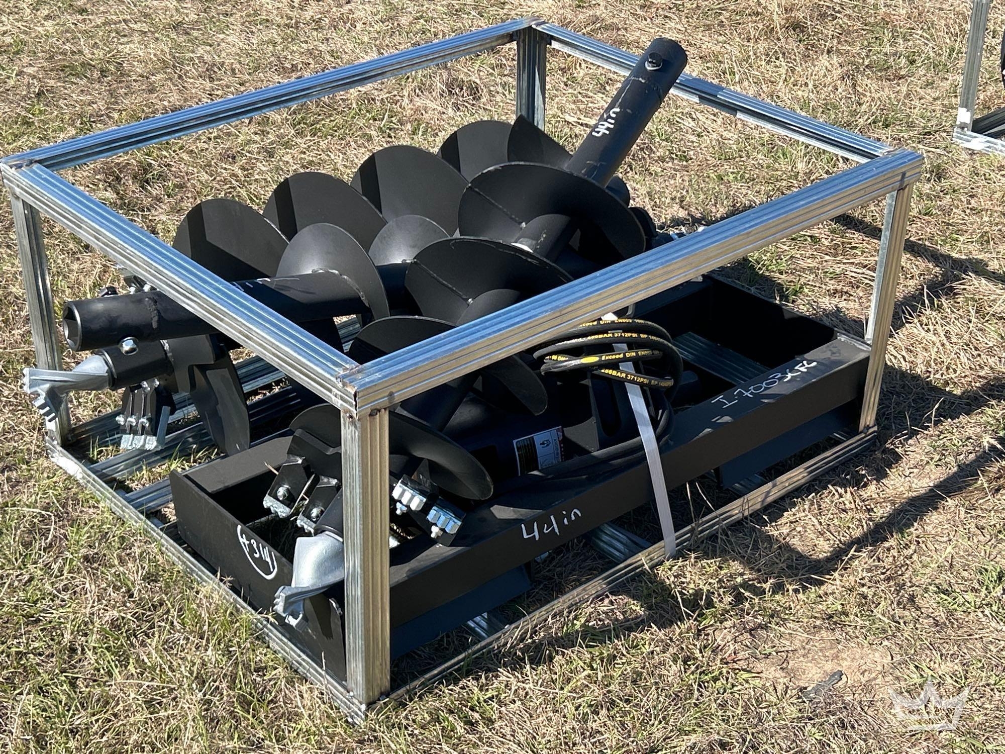 2025 Pabreak Auger Bits and Plate Skid Steer Attachment (A61567)